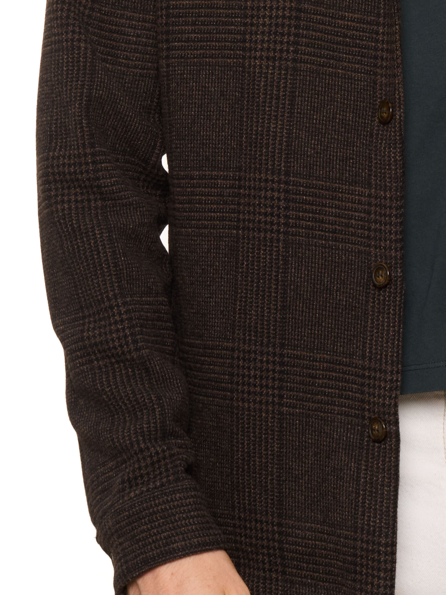 PIETRA SALATA Napoli Brown Plaid Virgin Wool Jacket NEW