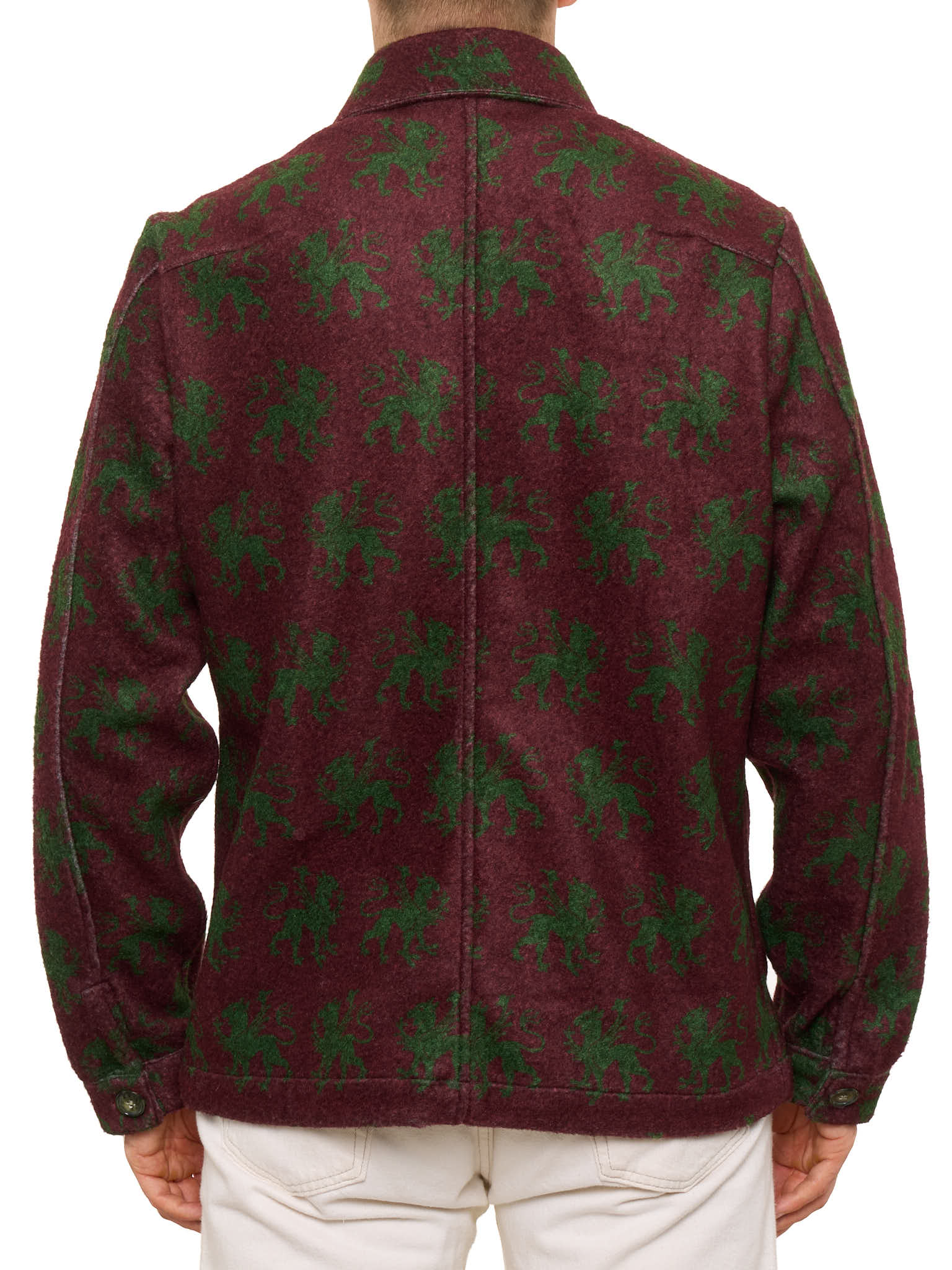 PIETRA SALATA Napoli Burgundy-Green Jacket Overshirt NEW XL