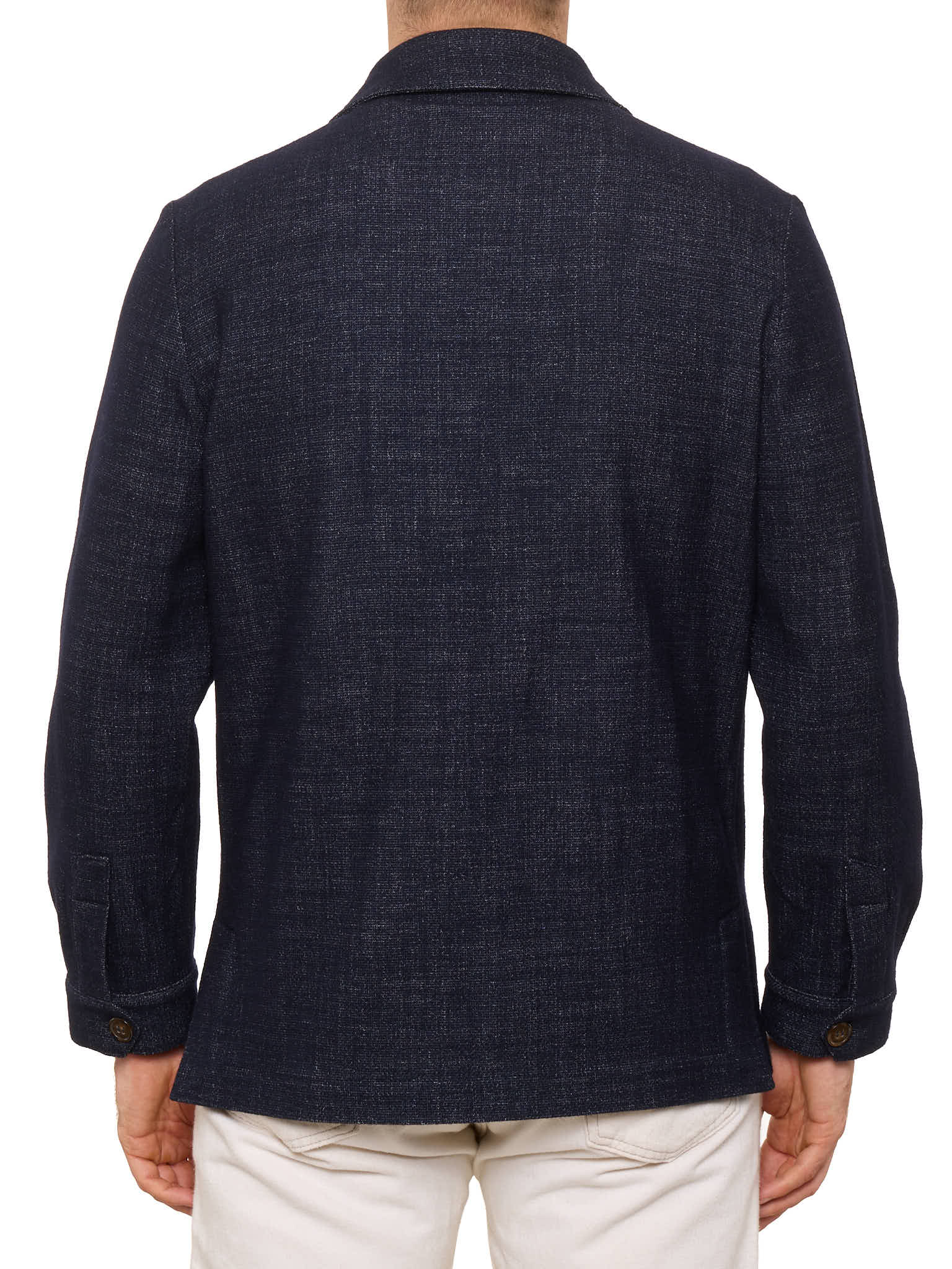 PIETRA SALATA Napoli Dark Blue Wool-Cotton Jacket Overshirt NEW