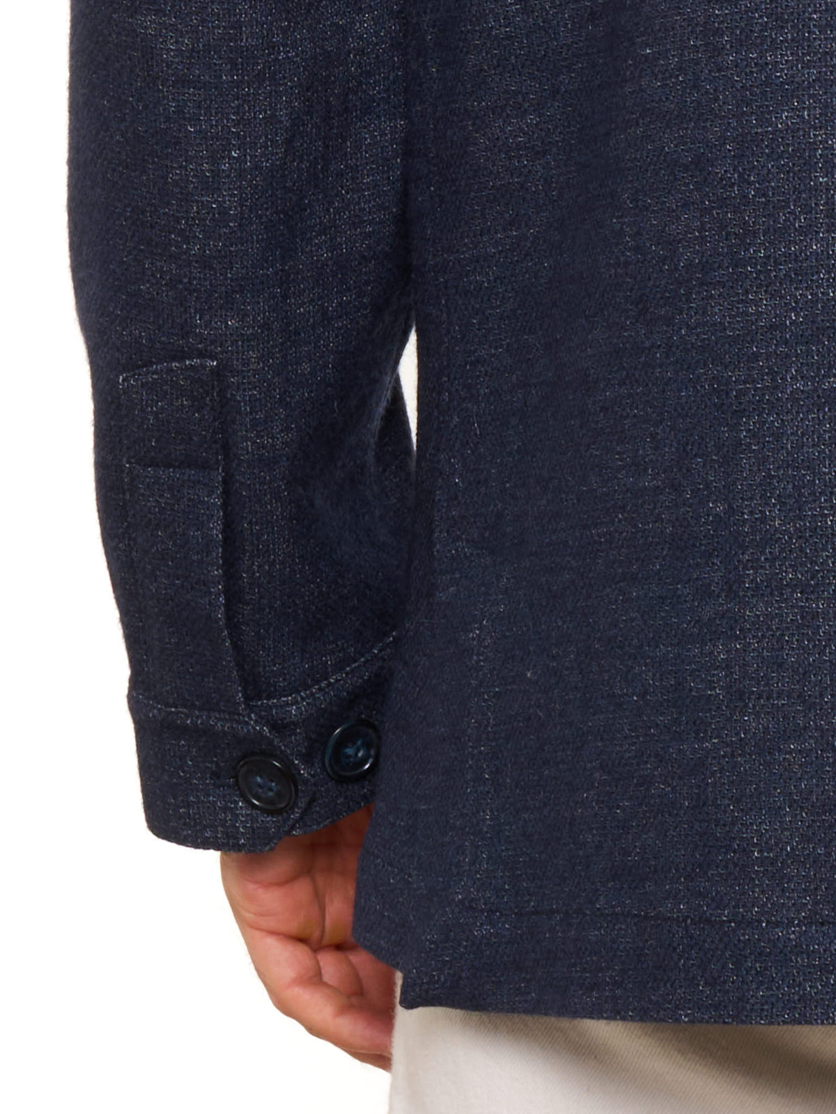 PIETRA SALATA Napoli Denim Blue Wool-Cotton Jacket NEW