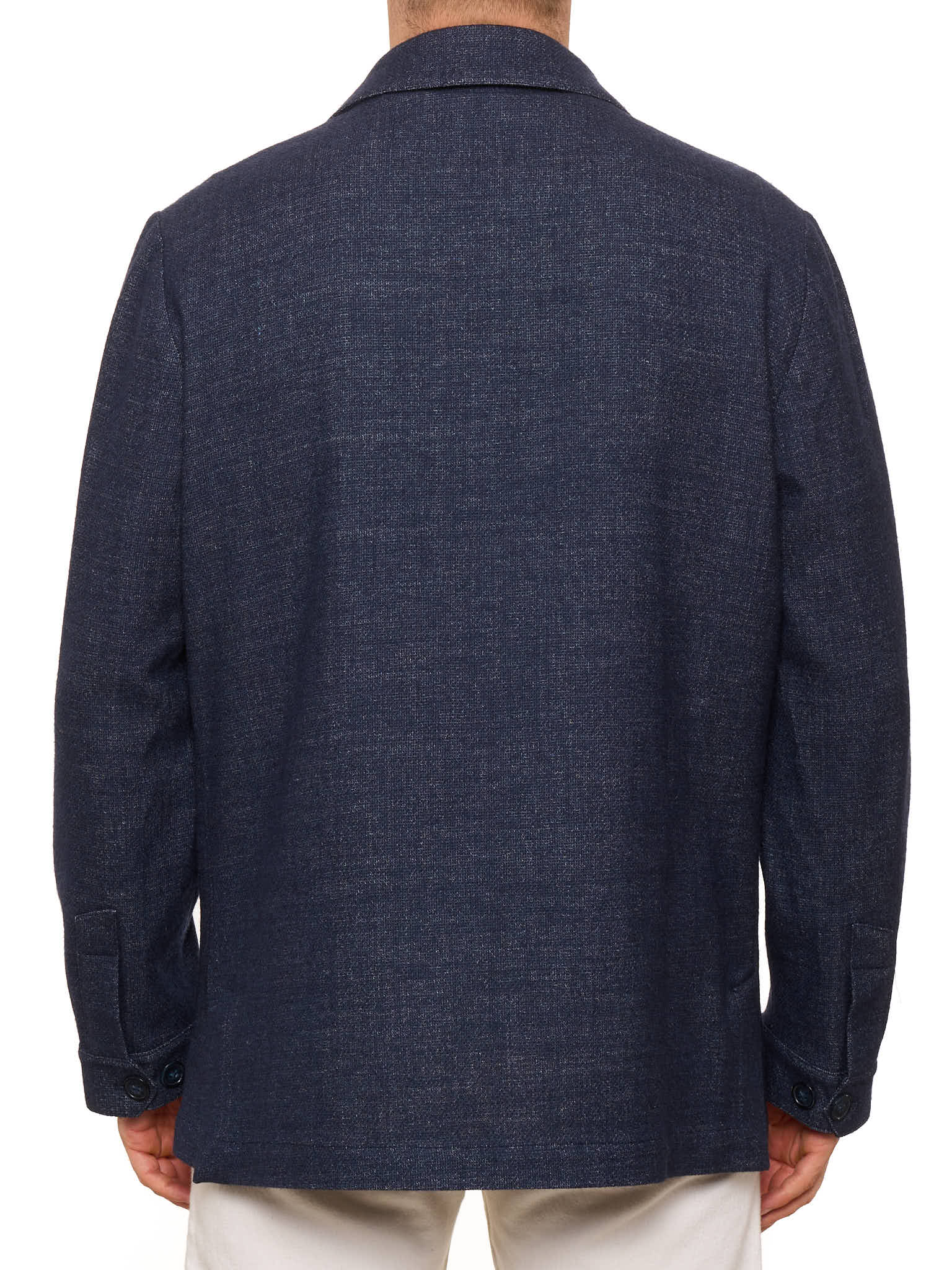 PIETRA SALATA Napoli Denim Blue Wool-Cotton Jacket NEW