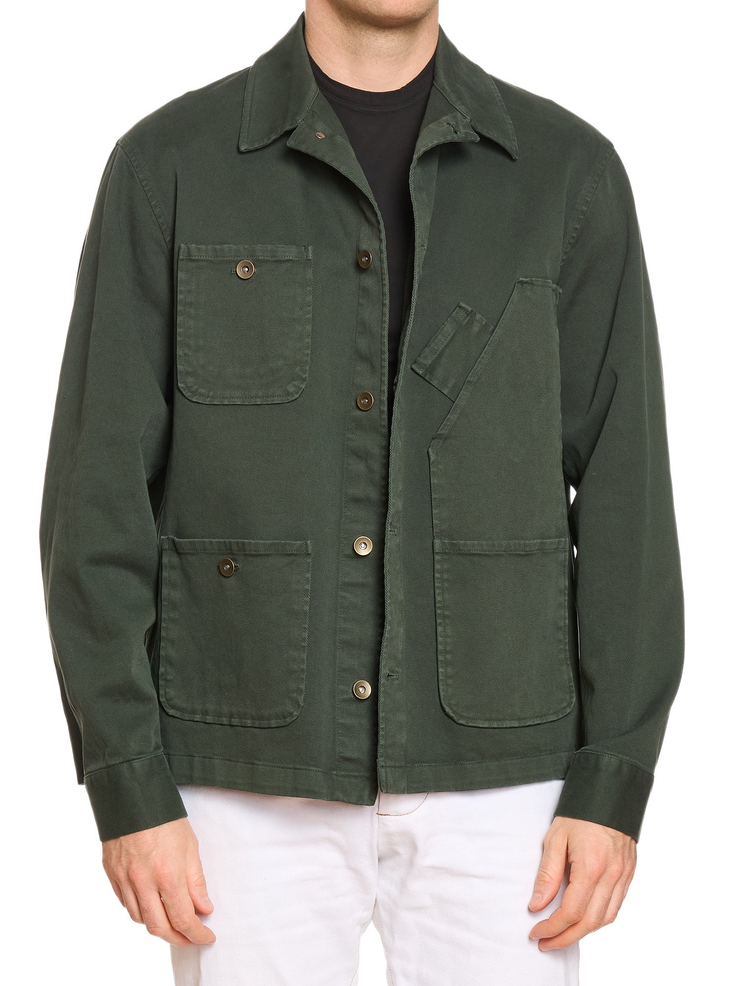 PIETRA SALATA Napoli Army Green Multi Pocket Work Jacket  Chore-Coat