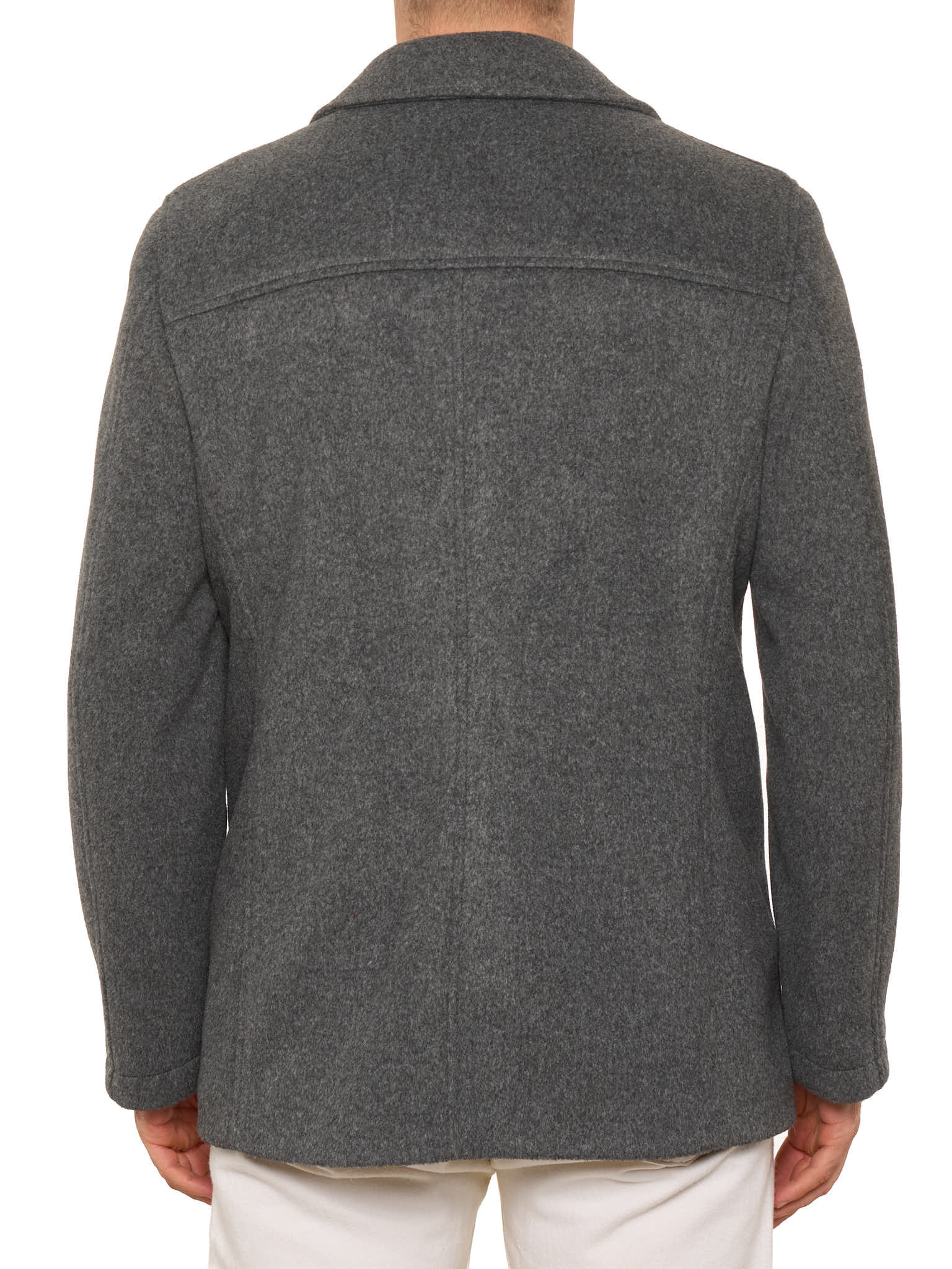 PIETRA SALATA Napoli Gray Double Breasted Peacoat NEW
