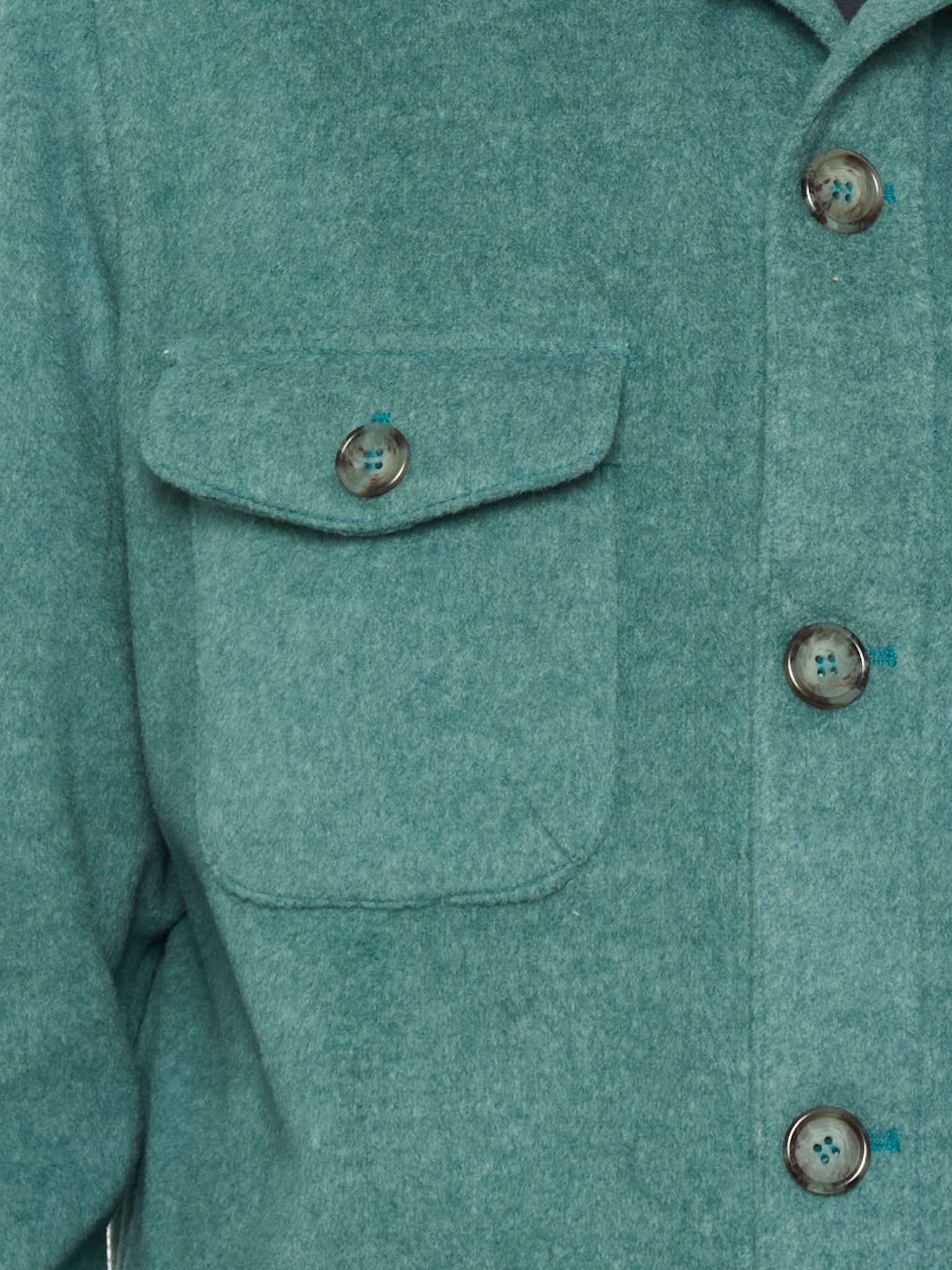 PIETRA SALATA Napoli Teal Safari Jacket Overshirt NEW
