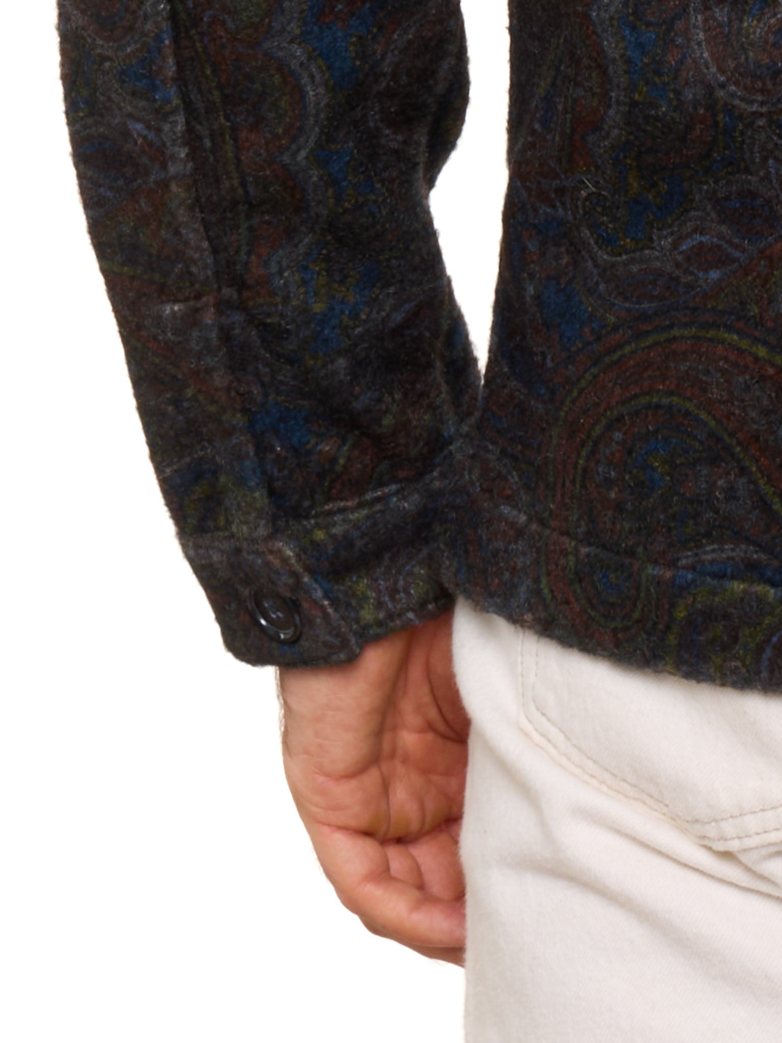 PIETRA SALATA Napoli Multicolor Paisley Safari Jacket Overshirt