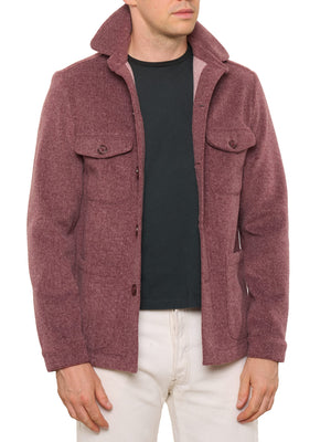PIETRA SALATA Napoli Muted Rose Safari Jacket Overshirt NEW S