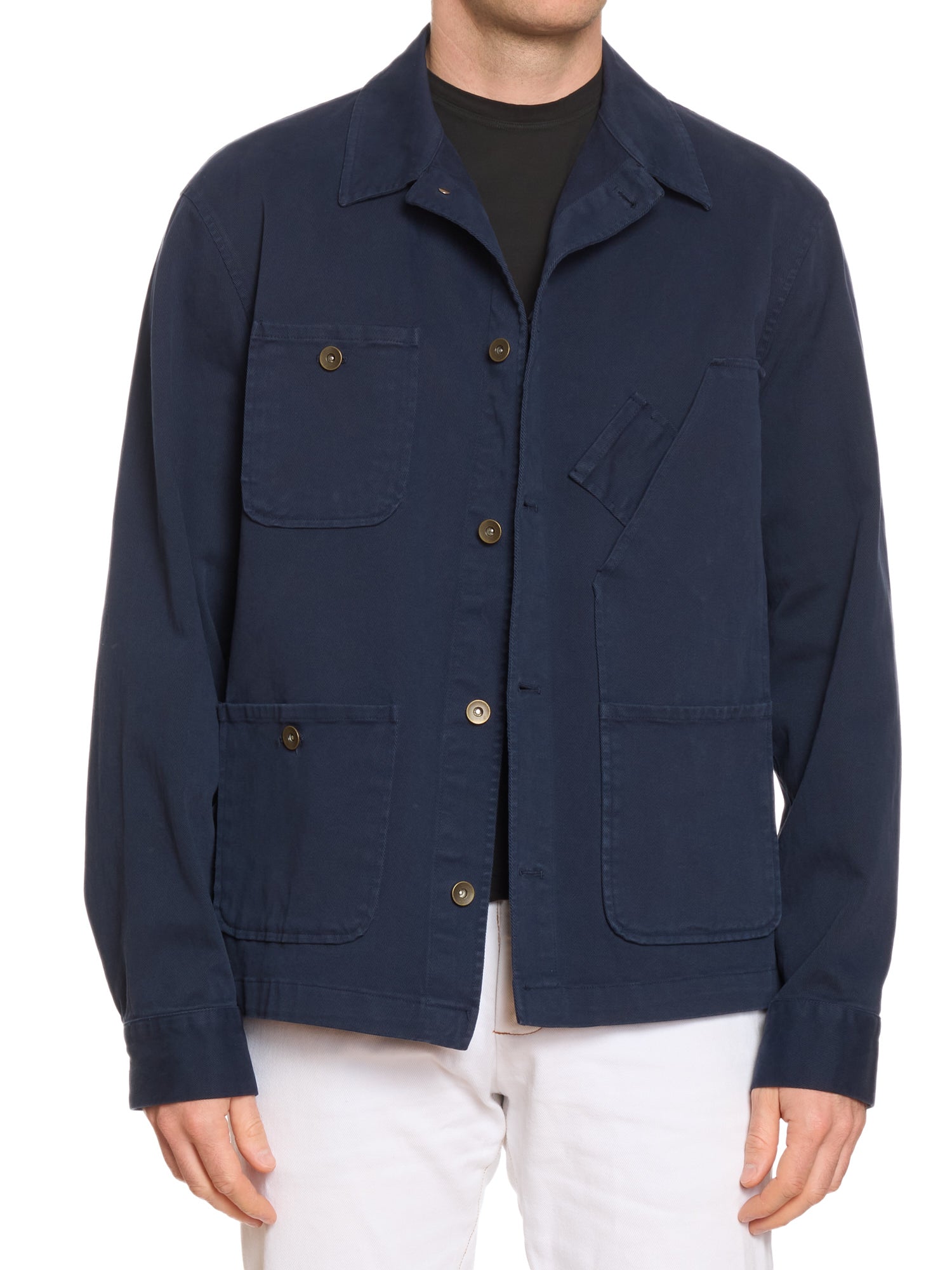 PIETRA SALATA Napoli Blue Multi Pocket Work Jacket Chore-Coat