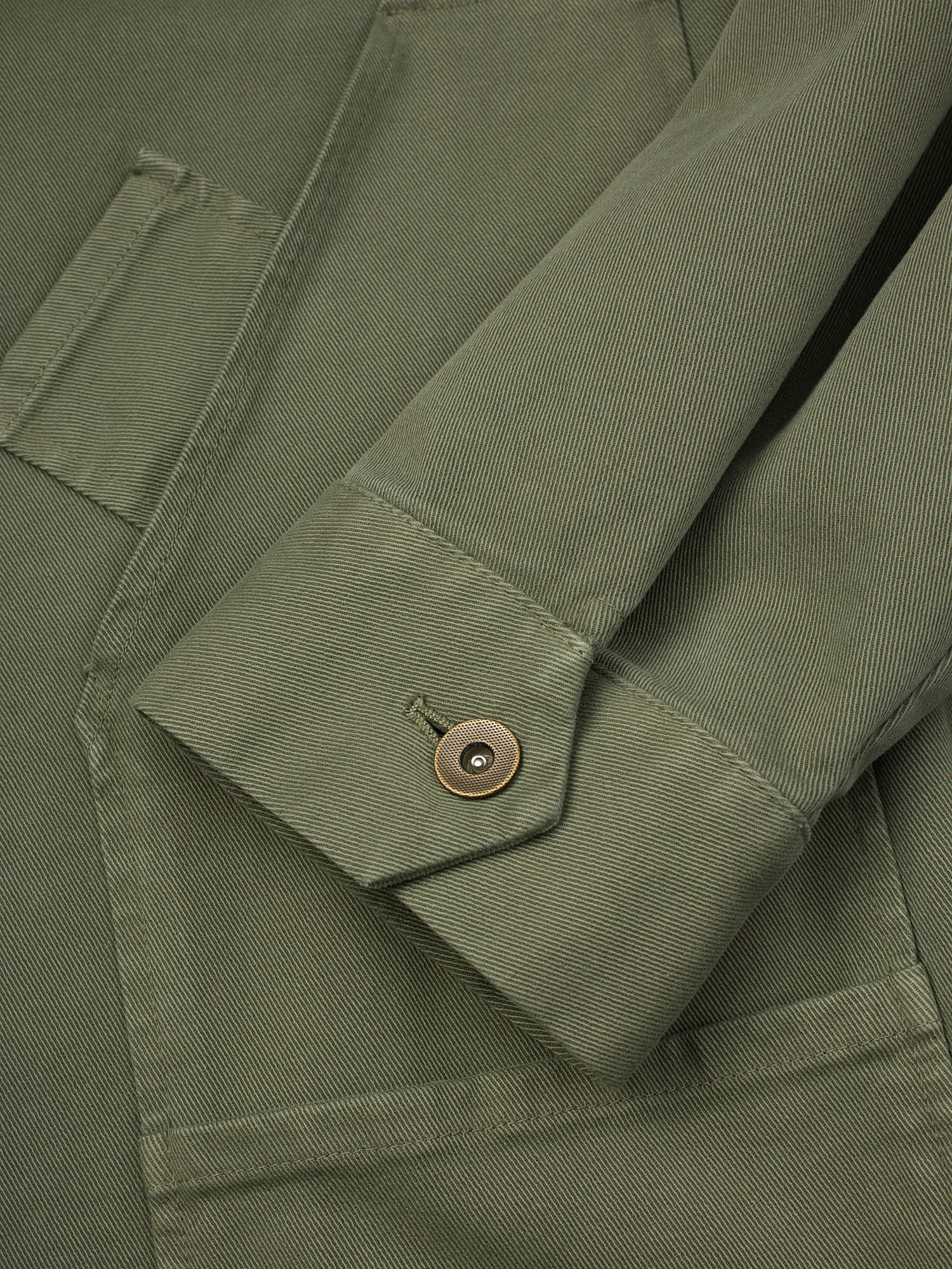 PIETRA SALATA Napoli Sage Green Multi Pocket Work Jacket  Chore-Coat