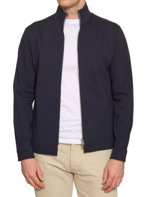 PIETRA SALATA Napoli "Greg" Blue Cotton Jersey Stretch Overjacket NEW