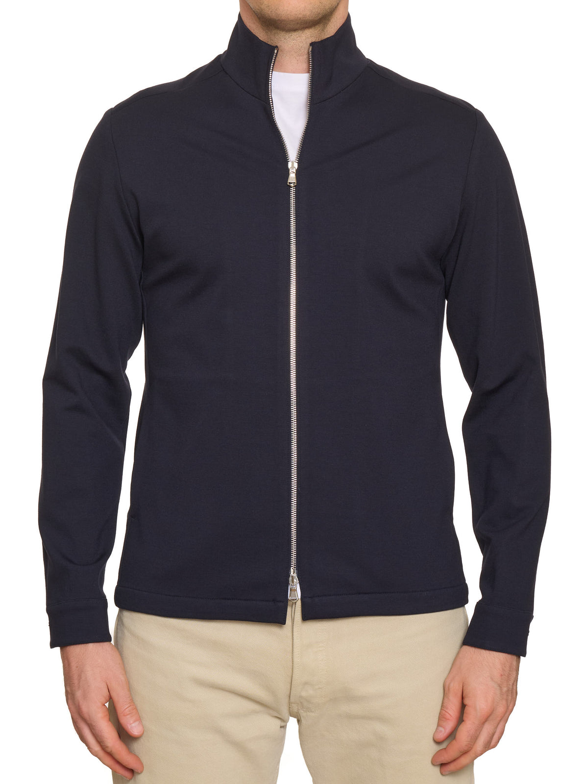 PIETRA SALATA Napoli "Greg" Blue Cotton Jersey Stretch Overjacket NEW