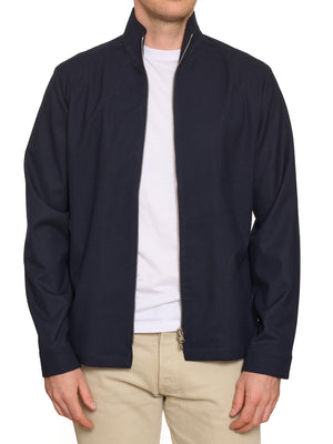 PIETRA SALATA Napoli "Greg" Blue Wool Stretch Overjacket NEW