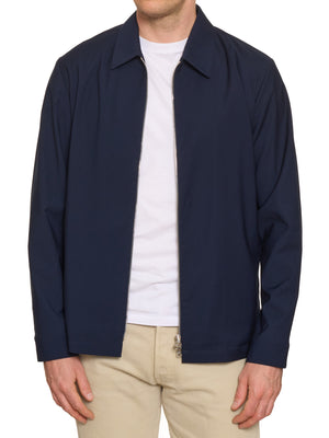 PIETRA SALATA Napoli "Nikky" Navy Blue Technical Wool Blend Lightweight Jacket NEW M