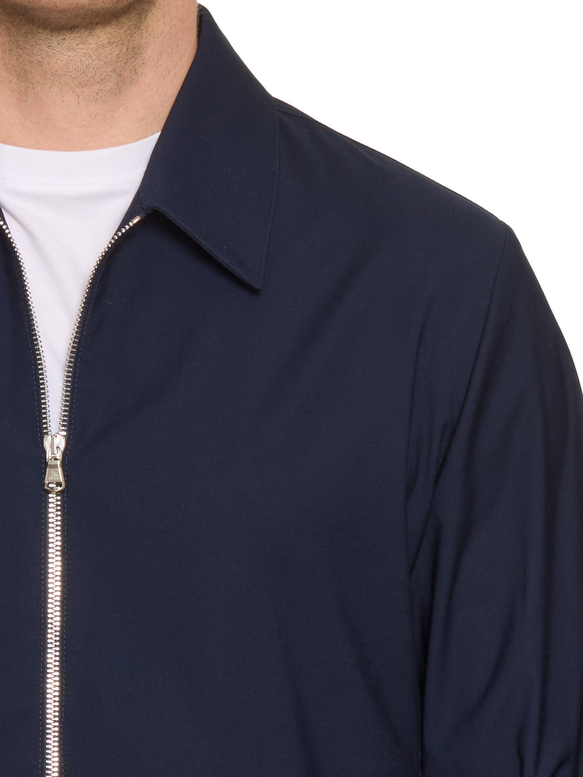 PIETRA SALATA Napoli "Nikky" Navy Blue Technical Wool Blend Lightweight Jacket NEW M