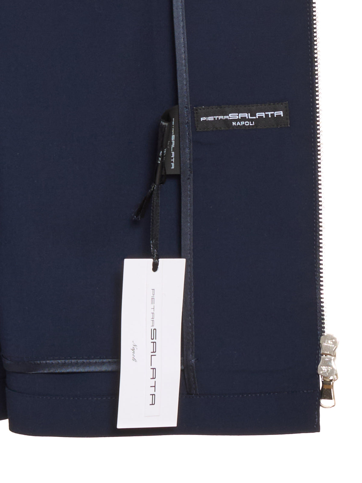 PIETRA SALATA Napoli "Nikky" Navy Blue Technical Wool Blend Lightweight Jacket NEW M
