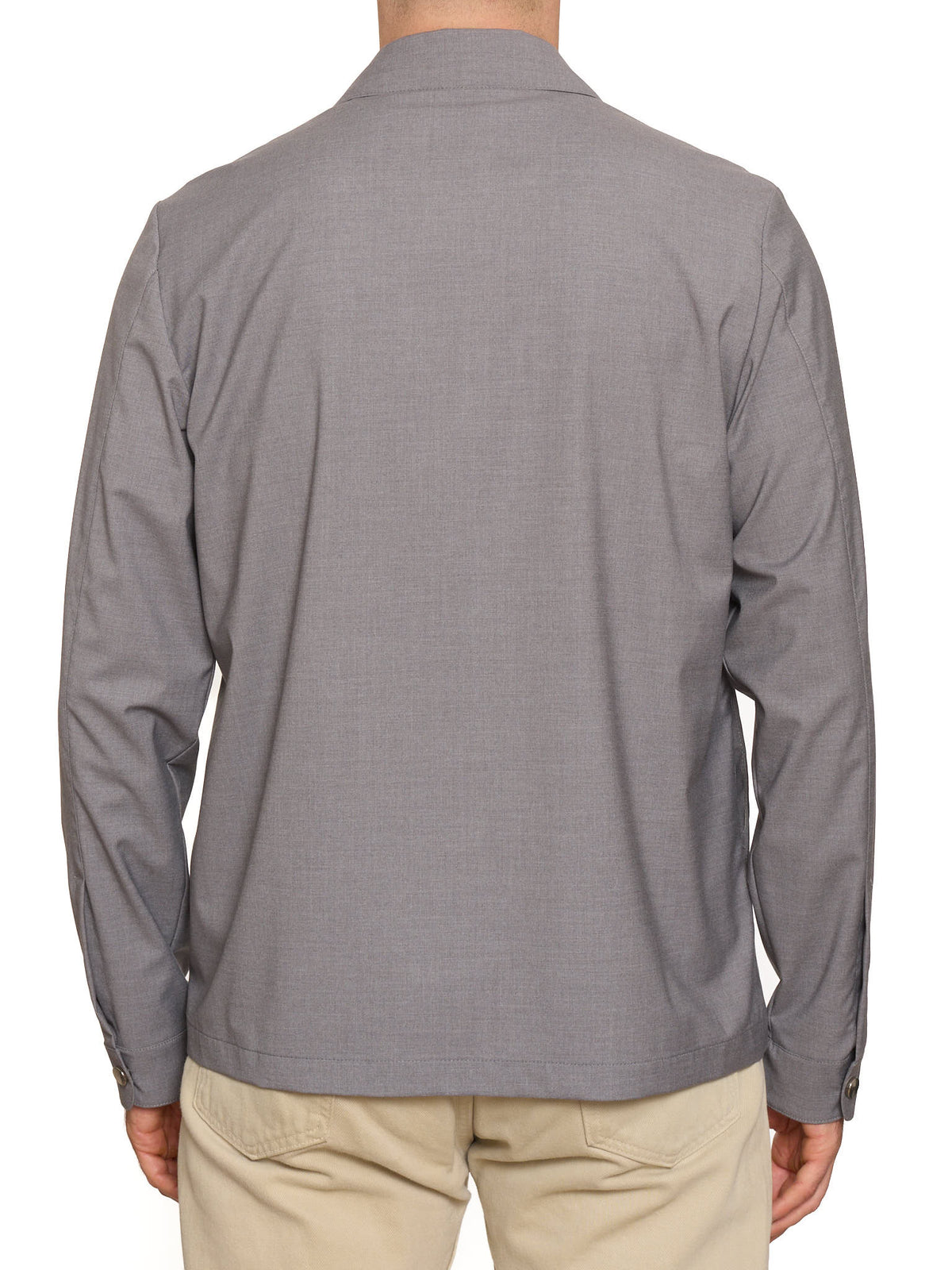 PIETRA SALATA Napoli "Paul" Gray Lightweight Overshirt Jacket NEW