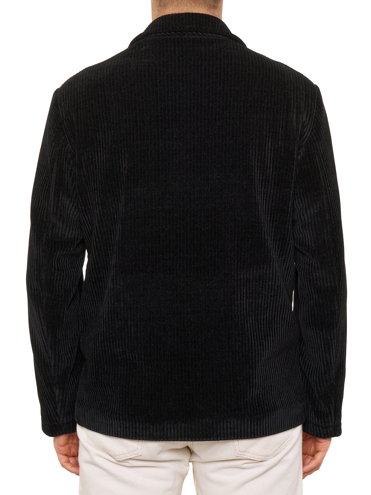 PIETRA SALATA Napoli "Ralph" Black Cotton Corduroy Stretch Jacket NEW