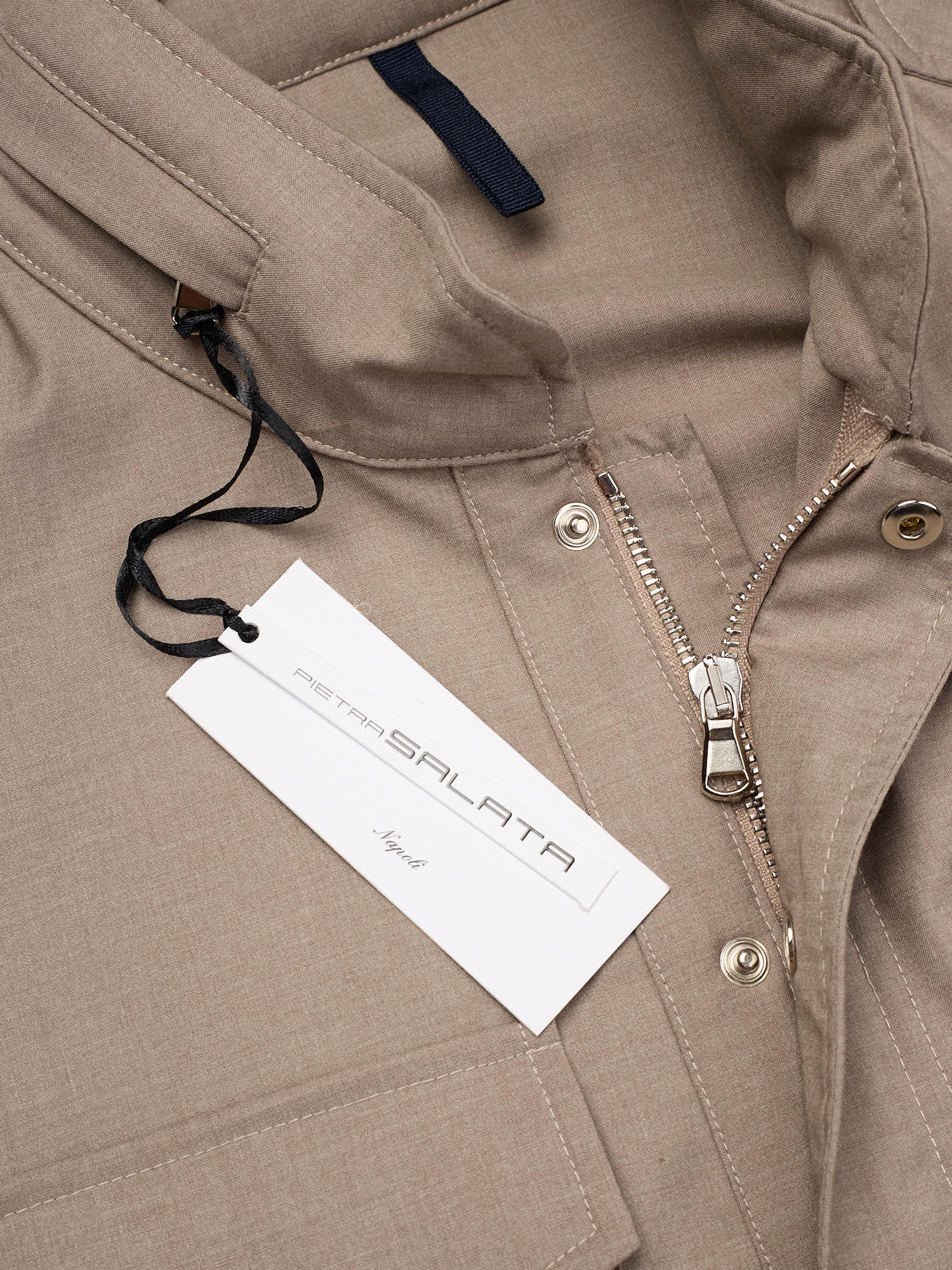 PIETRA SALATA Napoli "Sahara" Beige Safari Jacket Field Coat