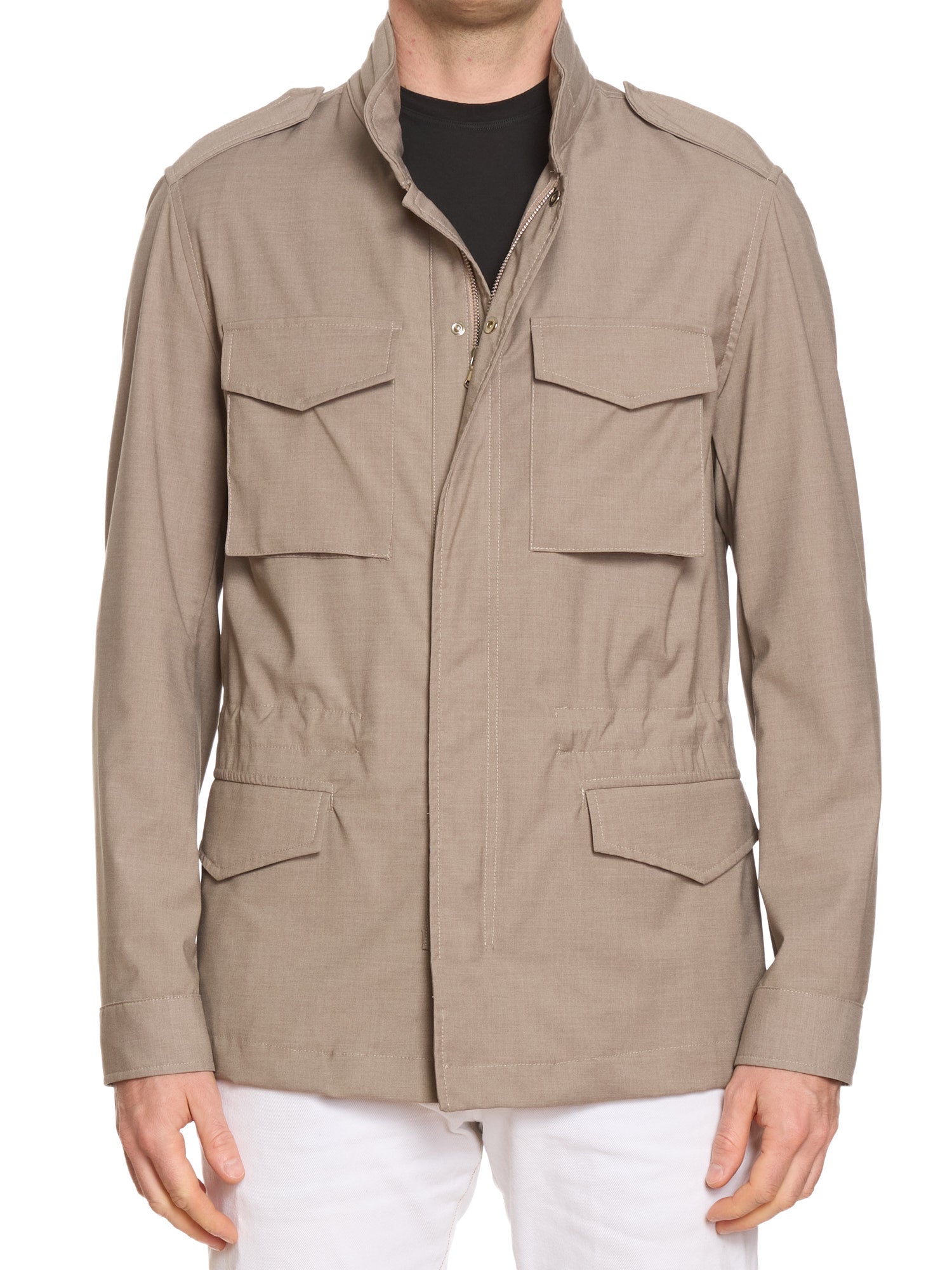 PIETRA SALATA Napoli "Sahara" Beige Safari Jacket Field Coat