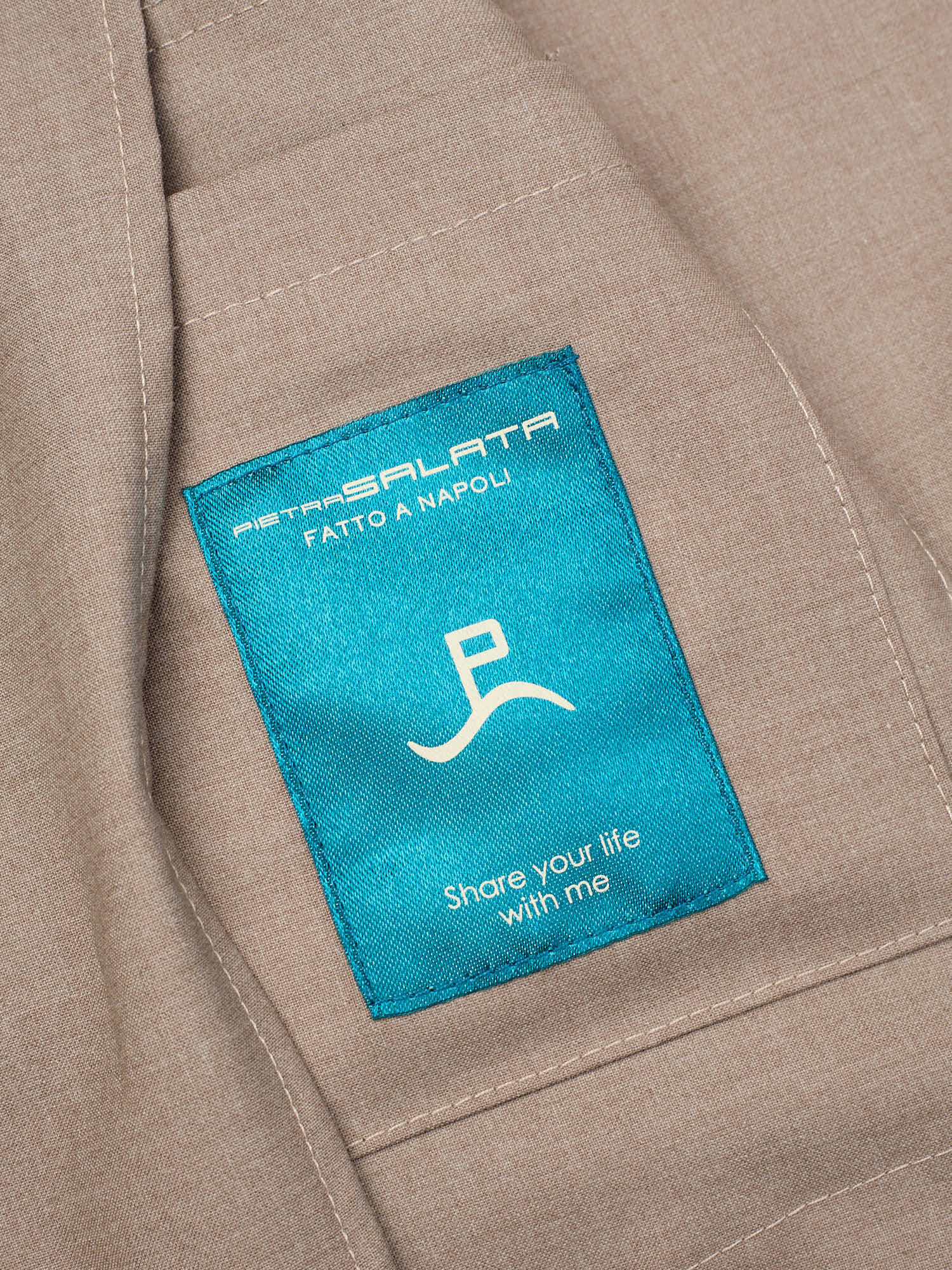 PIETRA SALATA Napoli "Sahara" Beige Safari Jacket Field Coat