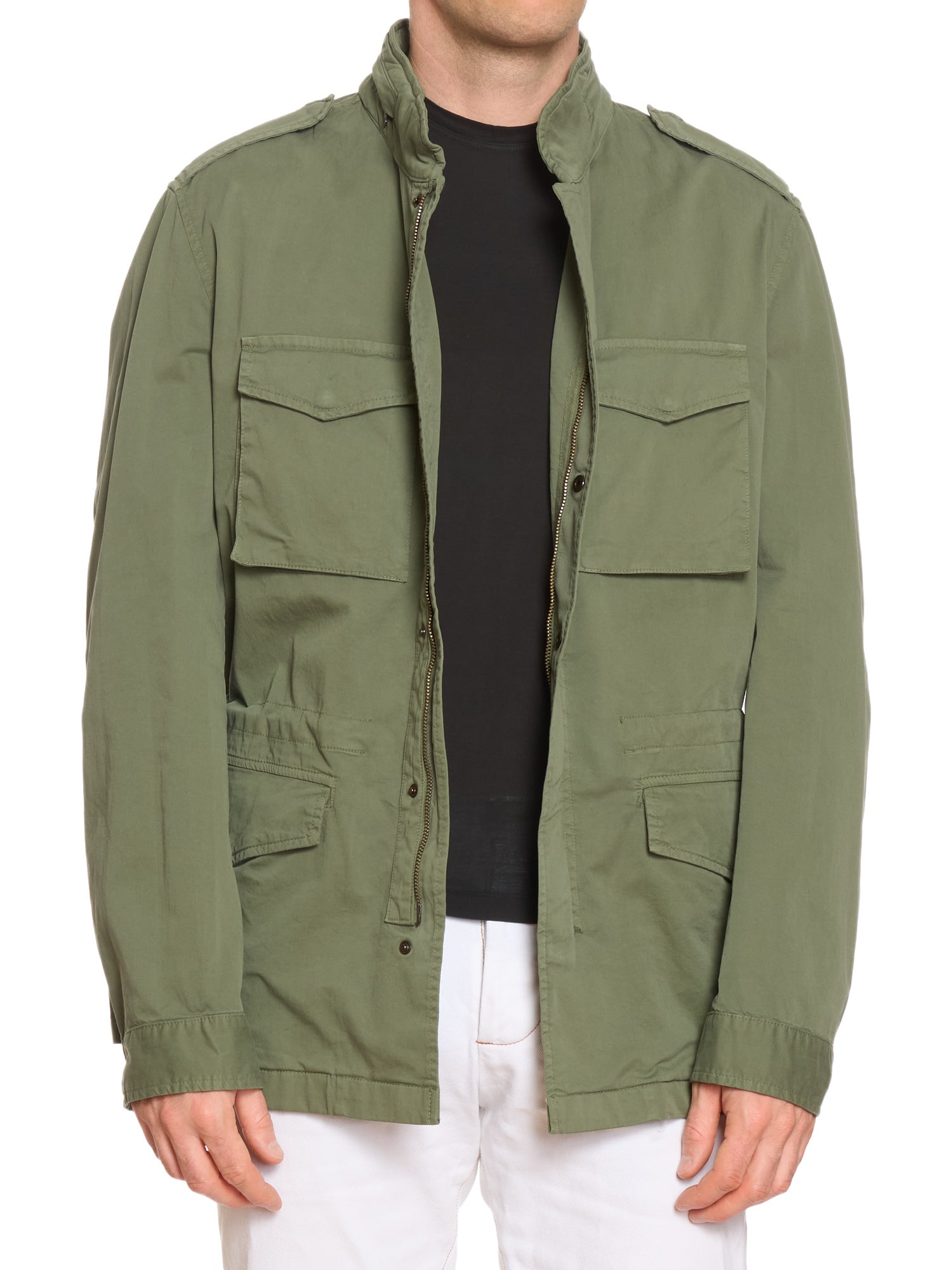 PIETRA SALATA Napoli "Sahara" Green Washed Safari Jacket Field Coat