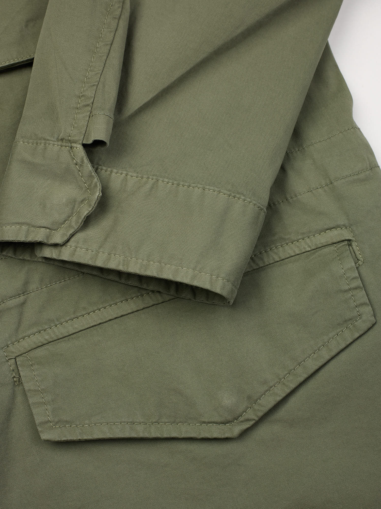 PIETRA SALATA Napoli "Sahara" Green Washed Safari Jacket Field Coat