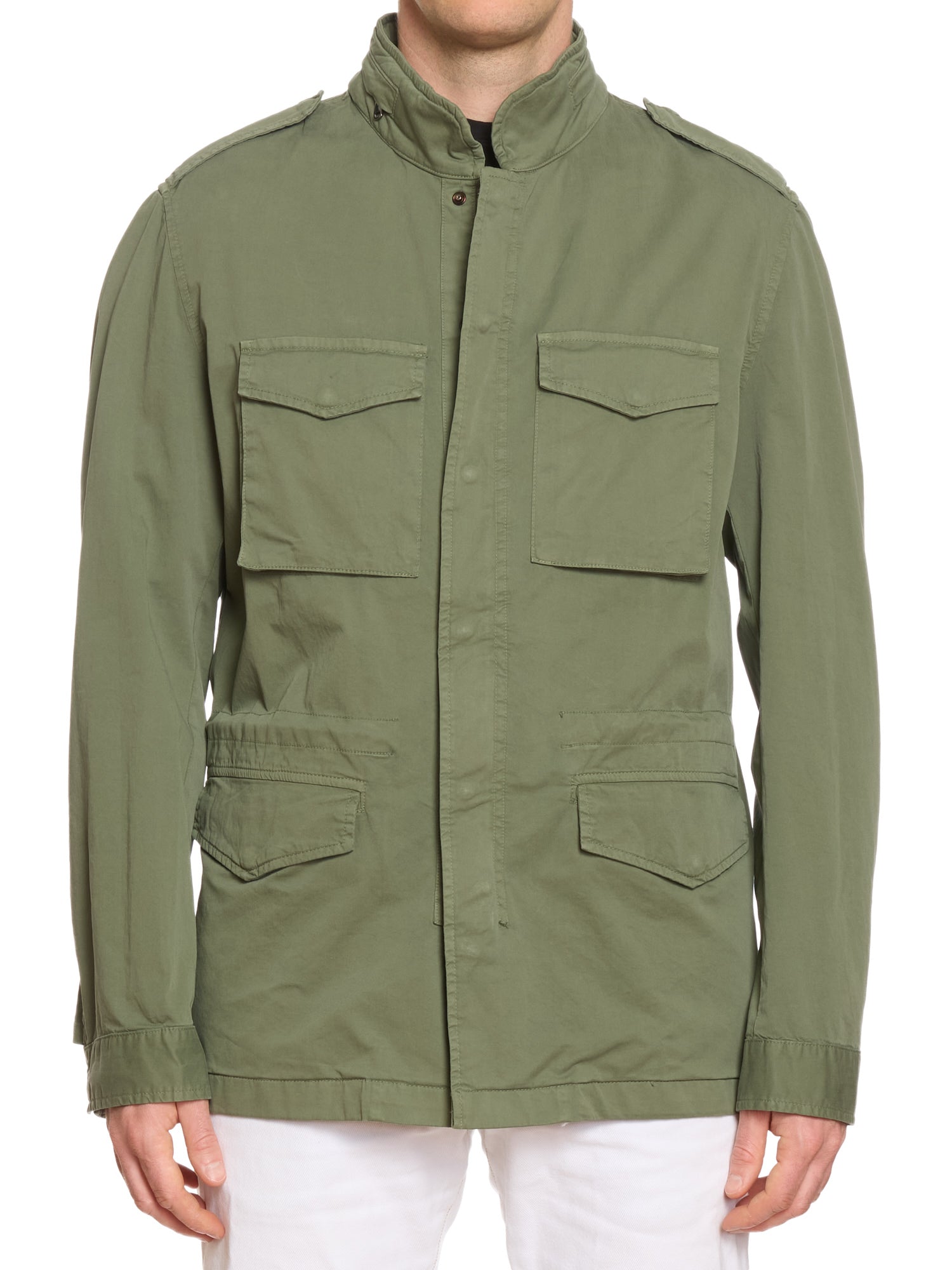 PIETRA SALATA Napoli "Sahara" Green Washed Safari Jacket Field Coat
