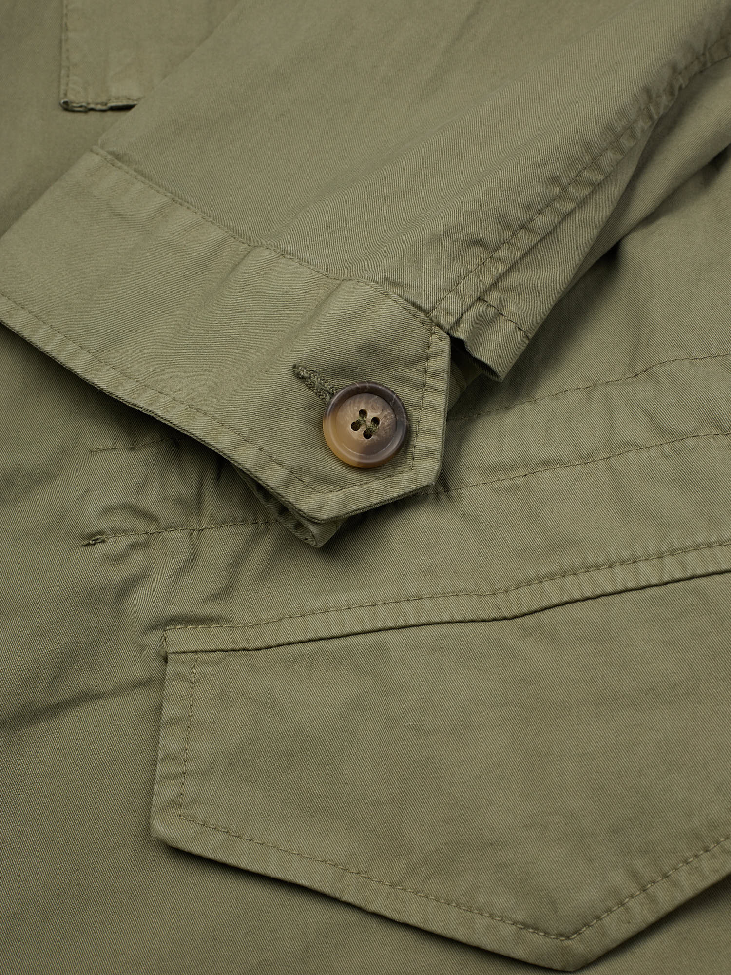 PIETRA SALATA Napoli "Sahara" Green Washed Safari Jacket Field Coat