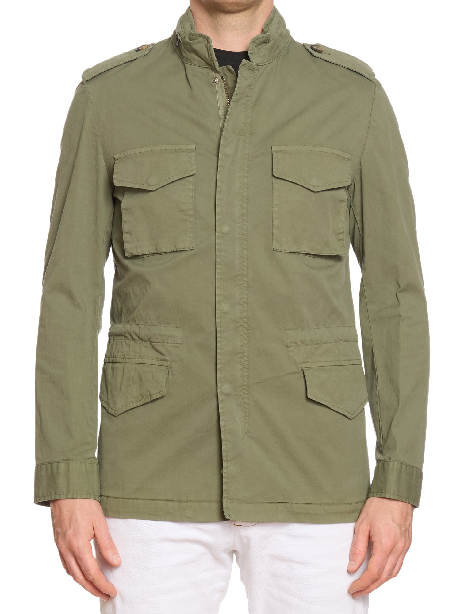 PIETRA SALATA Napoli "Sahara" Green Washed Safari Jacket Field Coat
