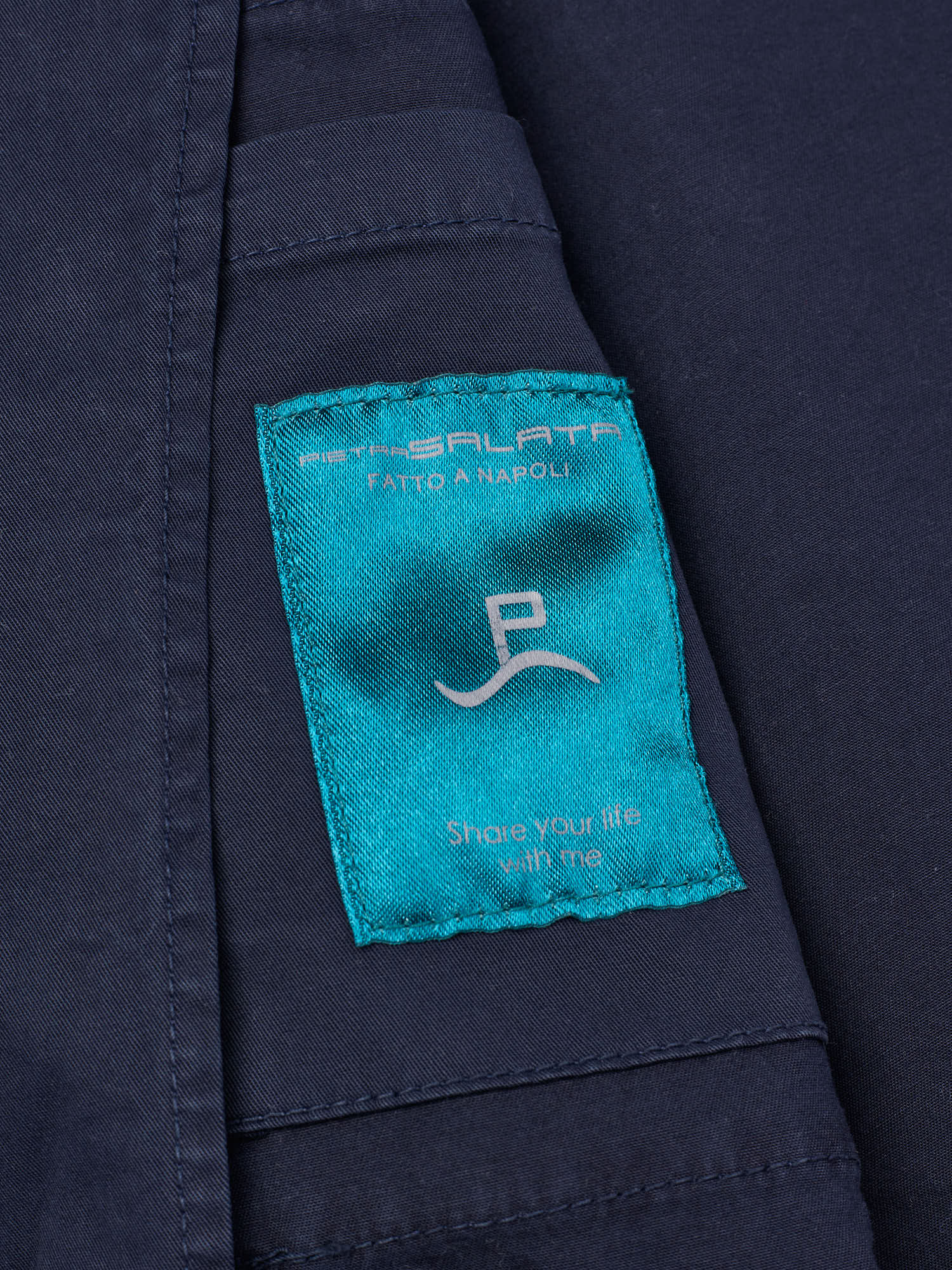 PIETRA SALATA Napoli "Sahara" Navy Blue Safari Field Jacket