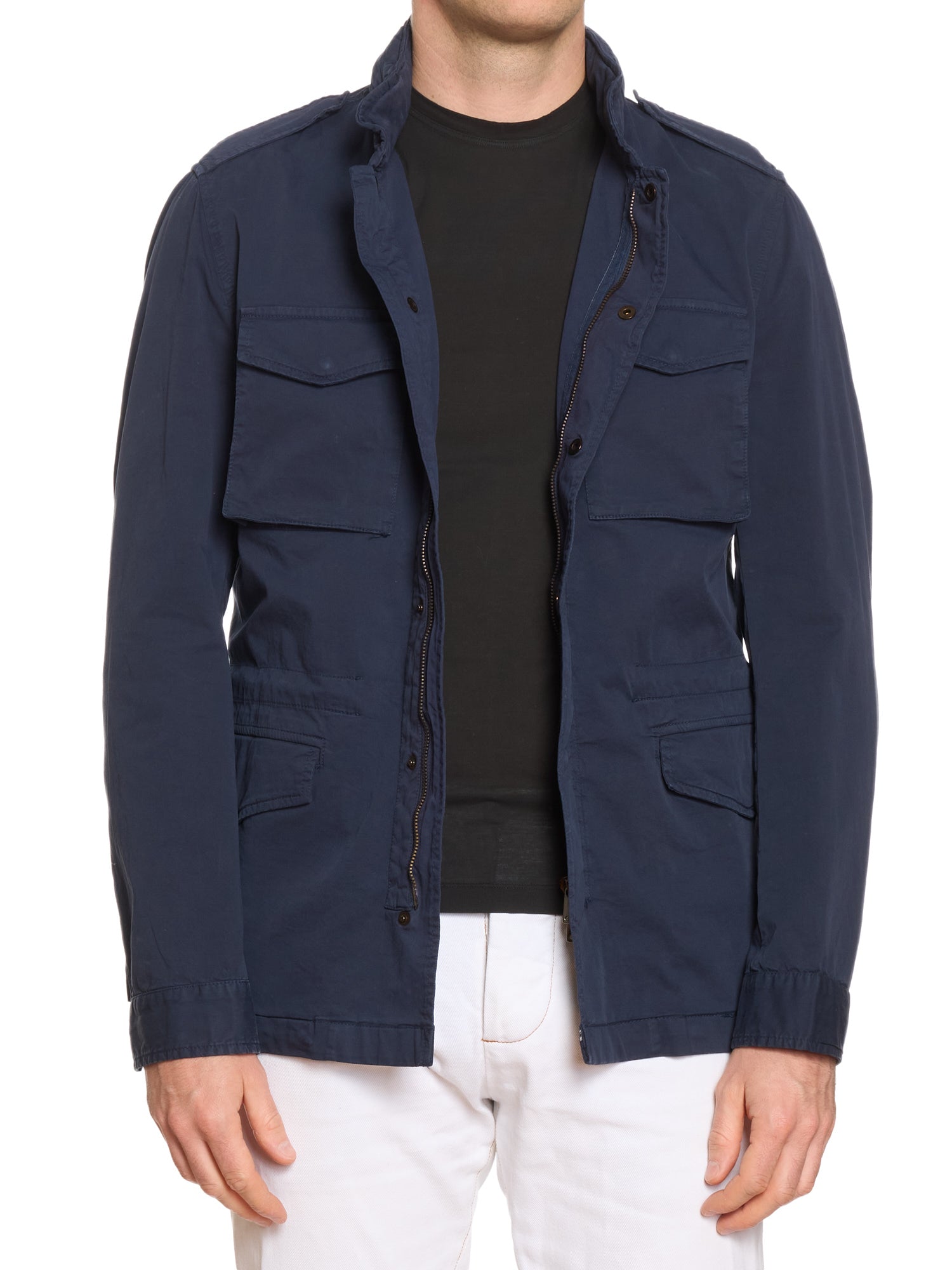 PIETRA SALATA Napoli "Sahara" Navy Blue Safari Field Jacket
