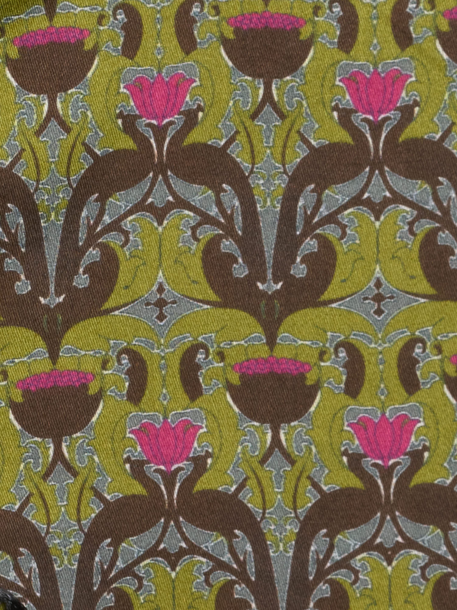 PIETRA SALATA Olive Green Floral Cotton Shirt