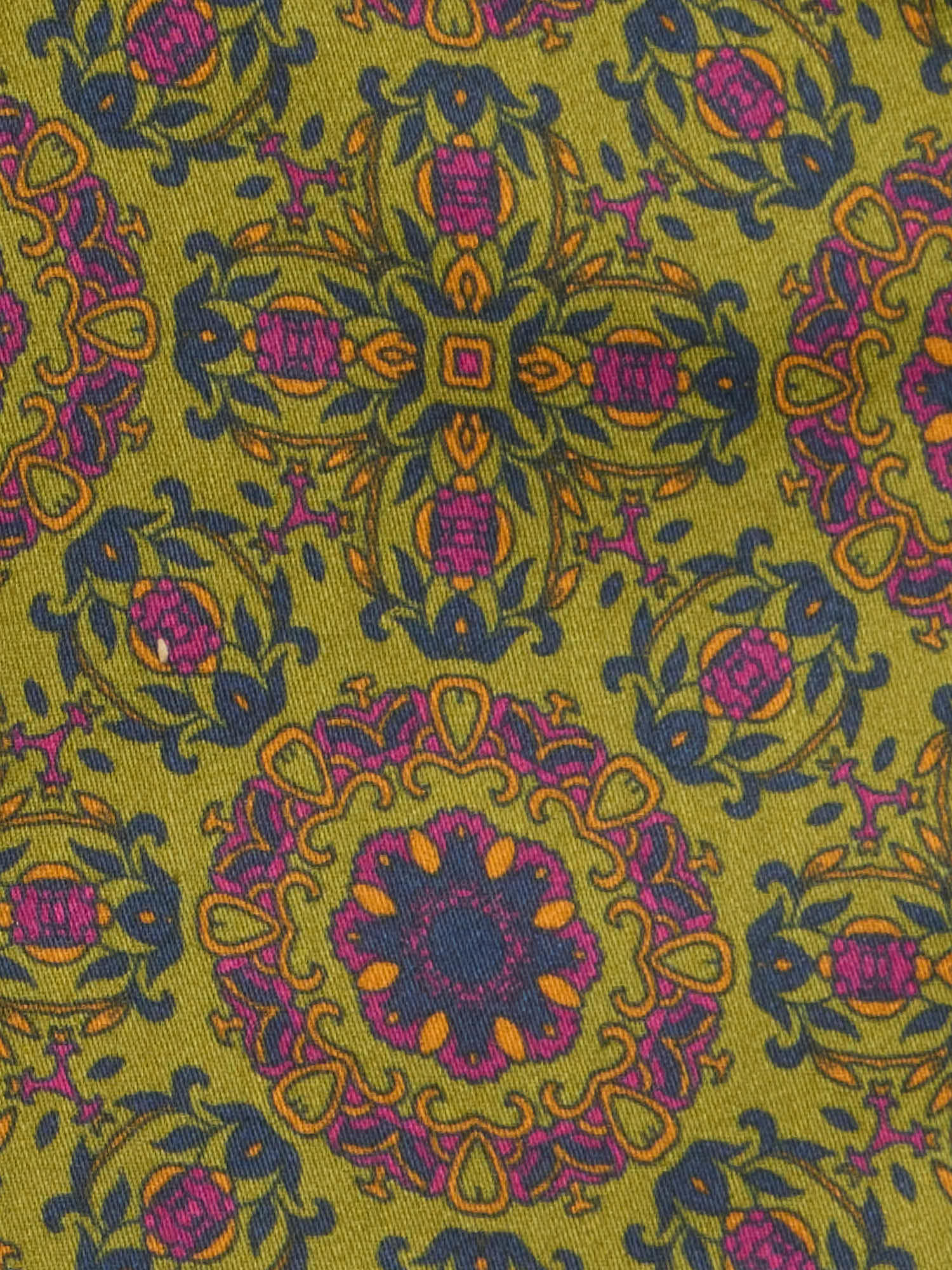 PIETRA SALATA Olive Green with Floral Pattern Cotton Spread Collar Shirt