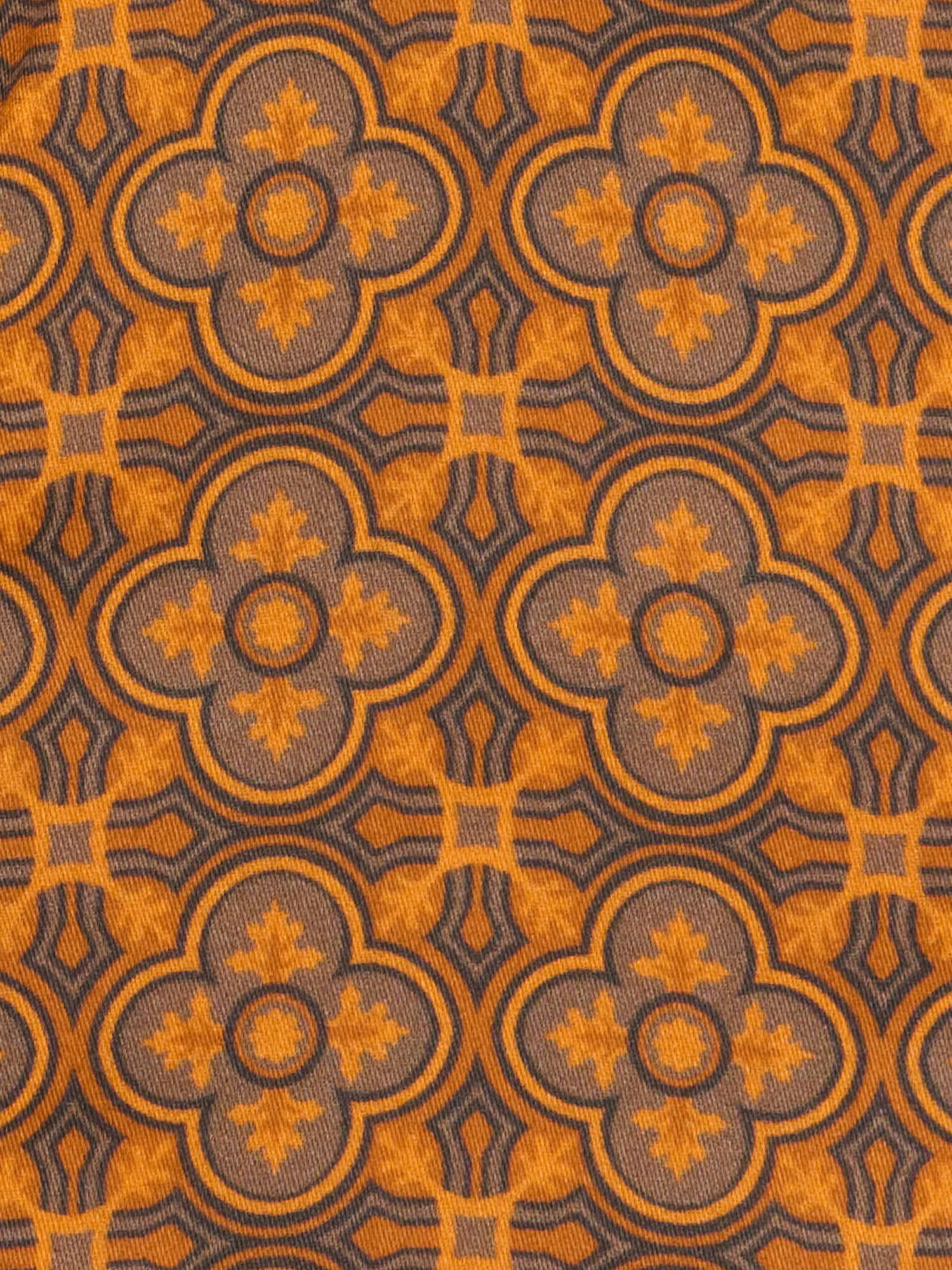 PIETRA SALATA Orange Geometric Cotton Shirt