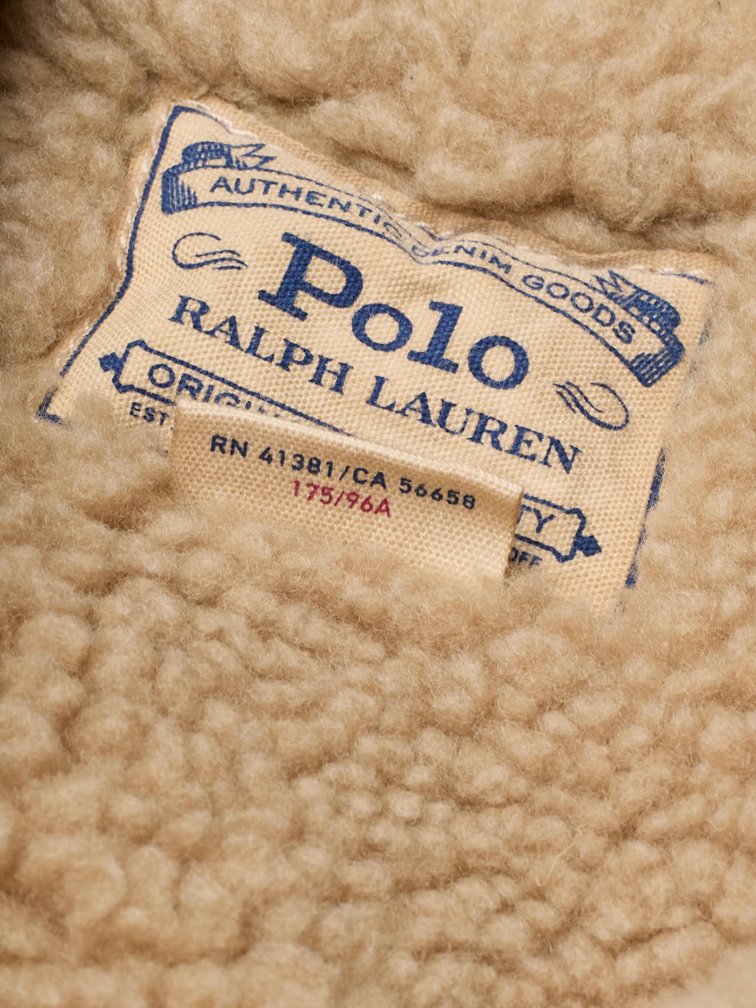 POLO RALPH LAUREN Blue Sherpa Lined Denim Trucker Jacket