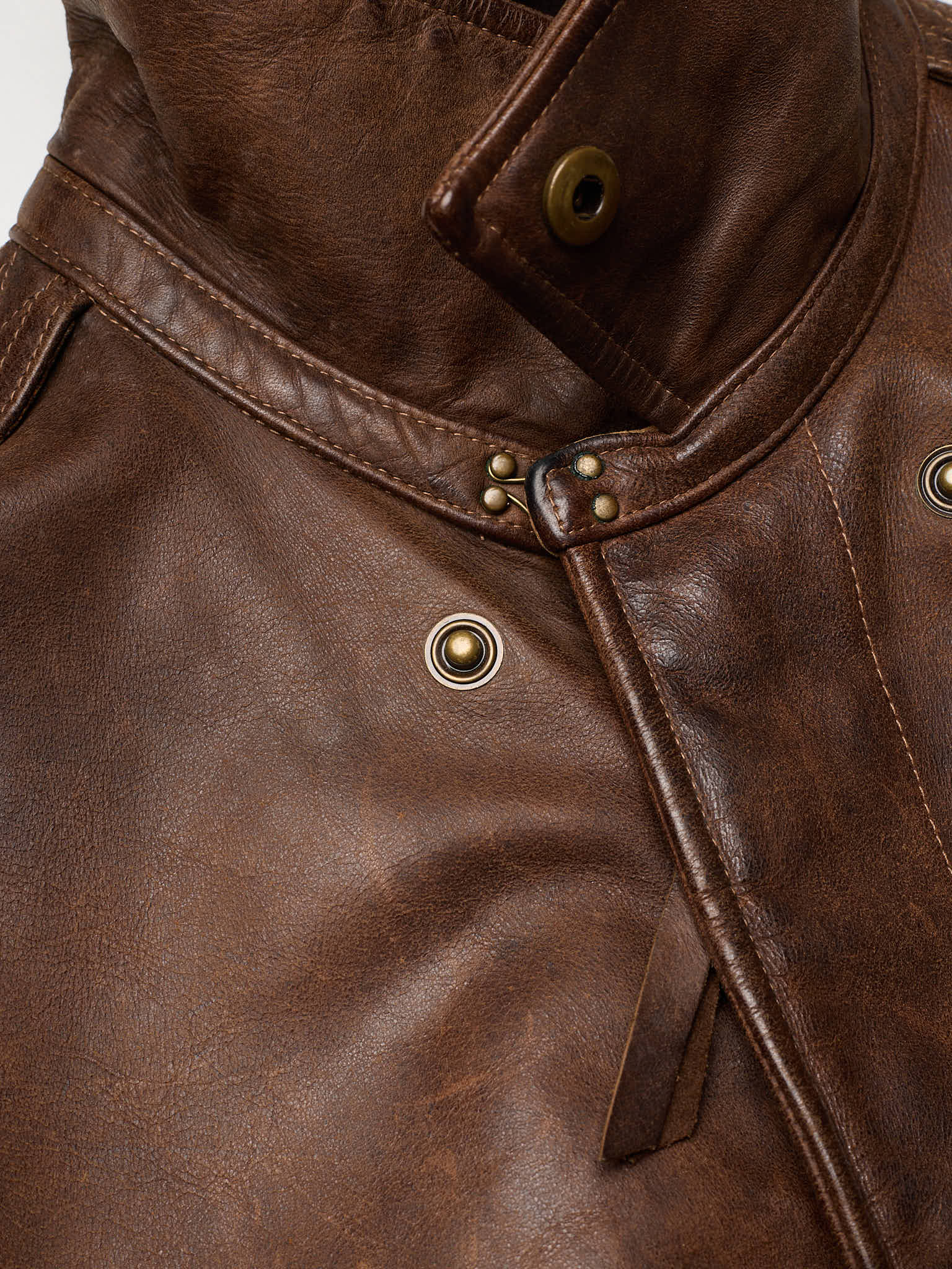 POLO RALPH LAUREN Brown "A–2" Cowhide Leather Flight Bomber Jacket