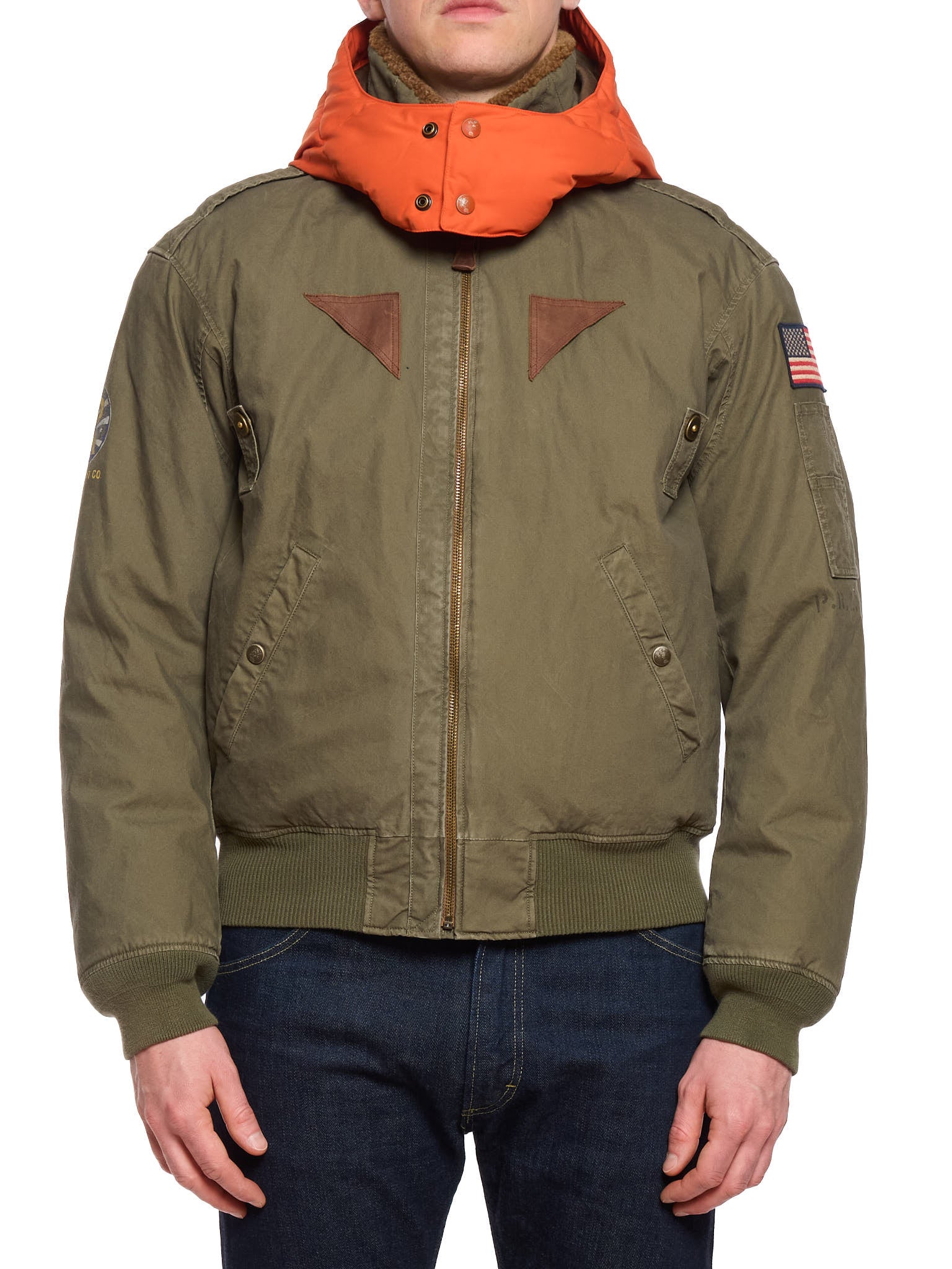 POLO RALPH LAUREN Military Green "B–15" Patch Bomber Jacket