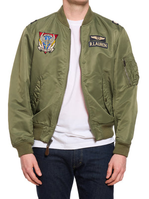 POLO RALPH LAUREN Military Green "Ma–1" Patch Flight Bomber Jacket