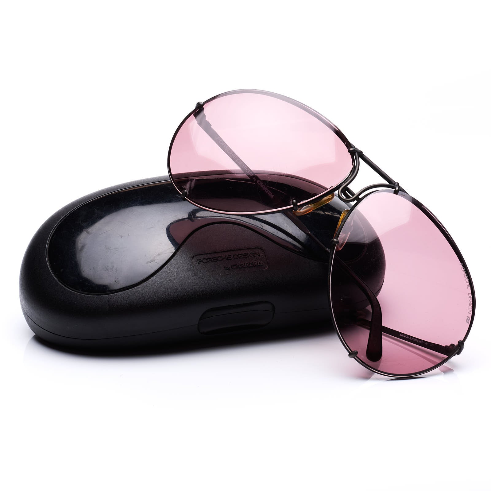 PORSCHE DESIGN by CARRERA Black 3 Sets of Lenses Aviator Sunglasses Vintage NOS