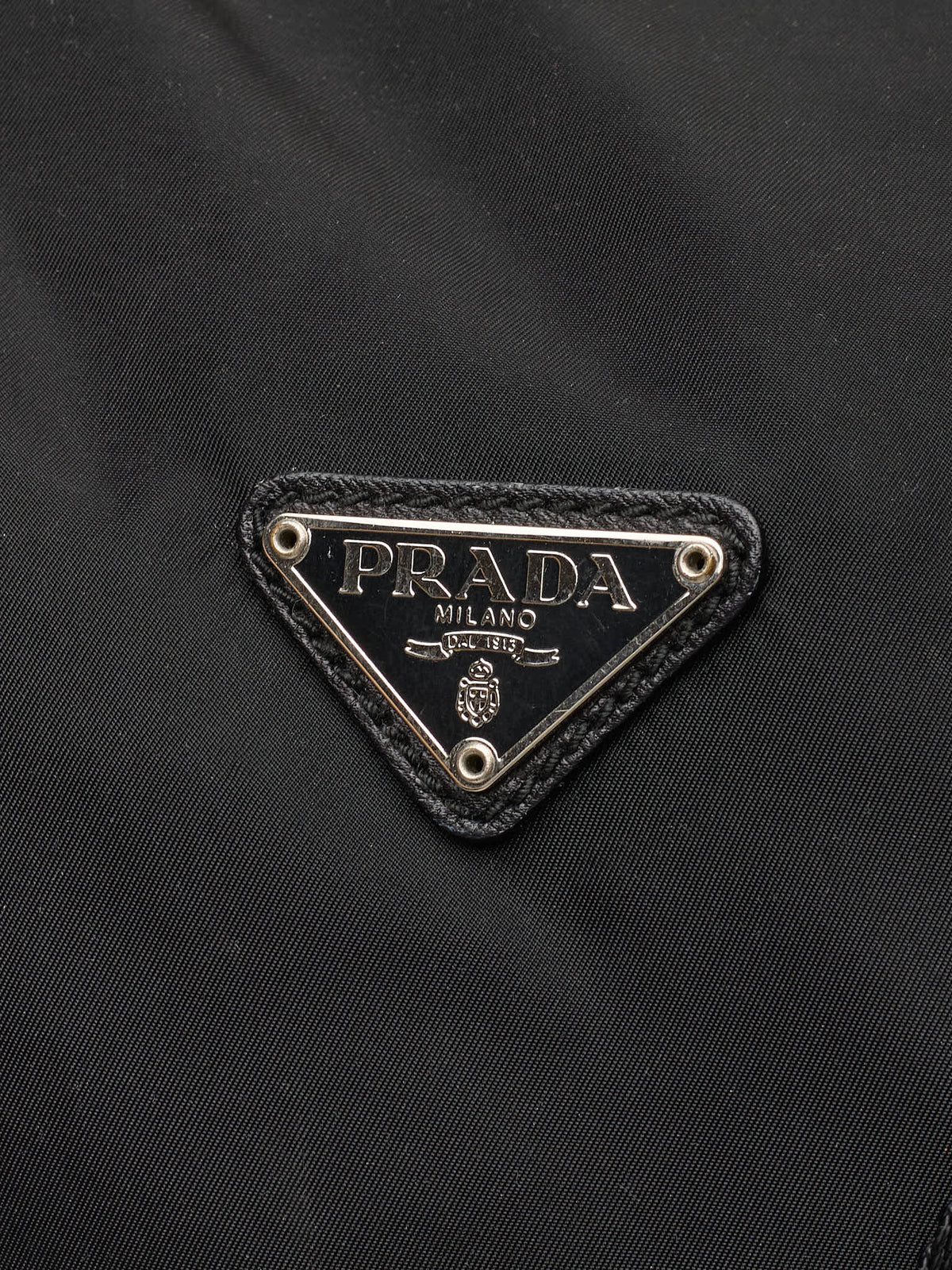 Vintage PRADA Black Nylon & Leather Duffel Travel Bag