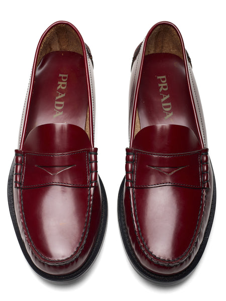 PRADAMilanoCrimsonBrushedLeath