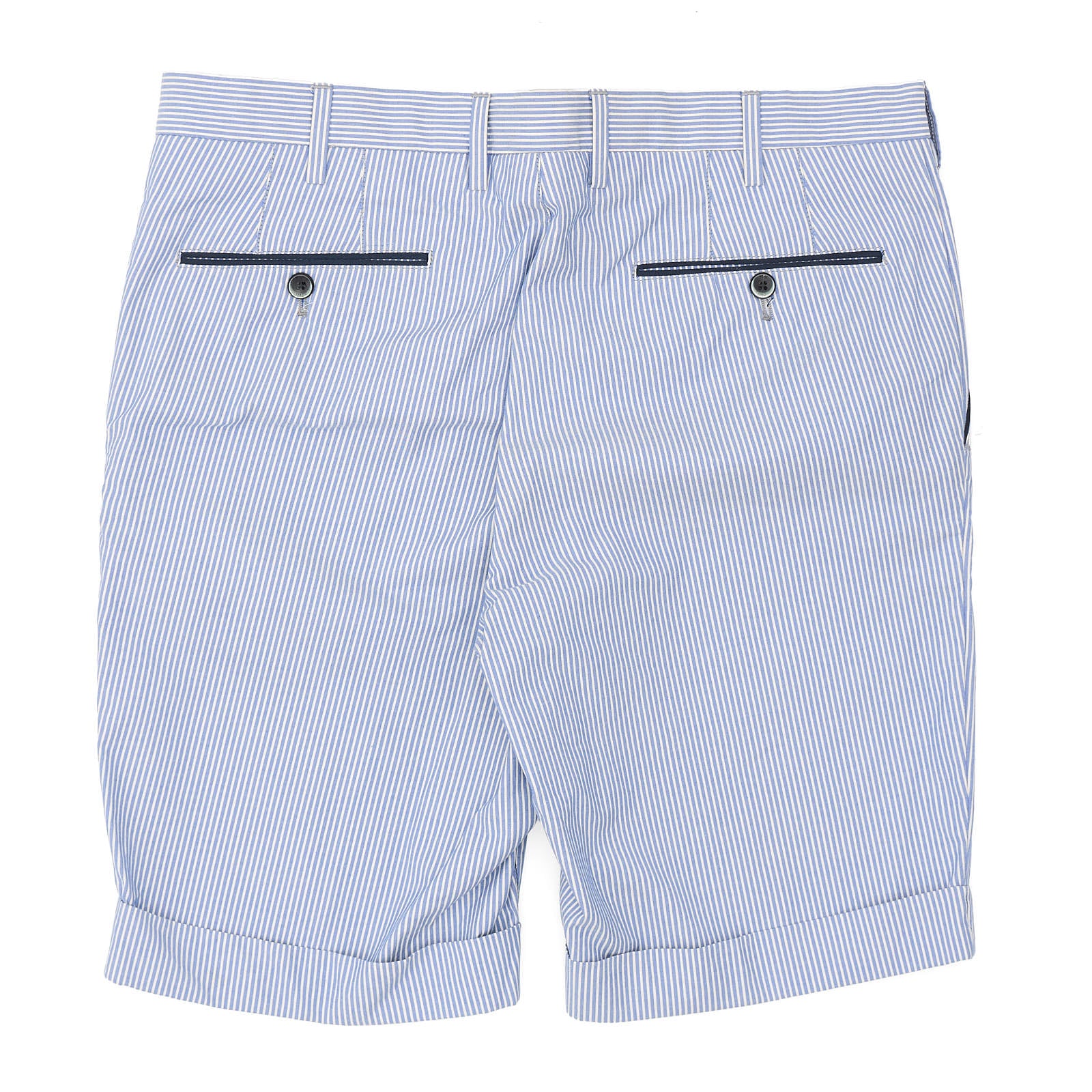 PT01 PANTALONI TORINO Blue Cotton Slim Bermuda Shorts EU 50 NEW US 34