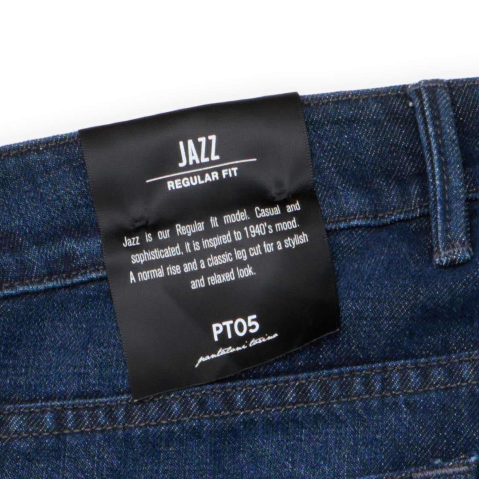 PT05 "Jazz" Indigo Blue Cotton-Lyocell Relaxed Fit Jeans NEW US