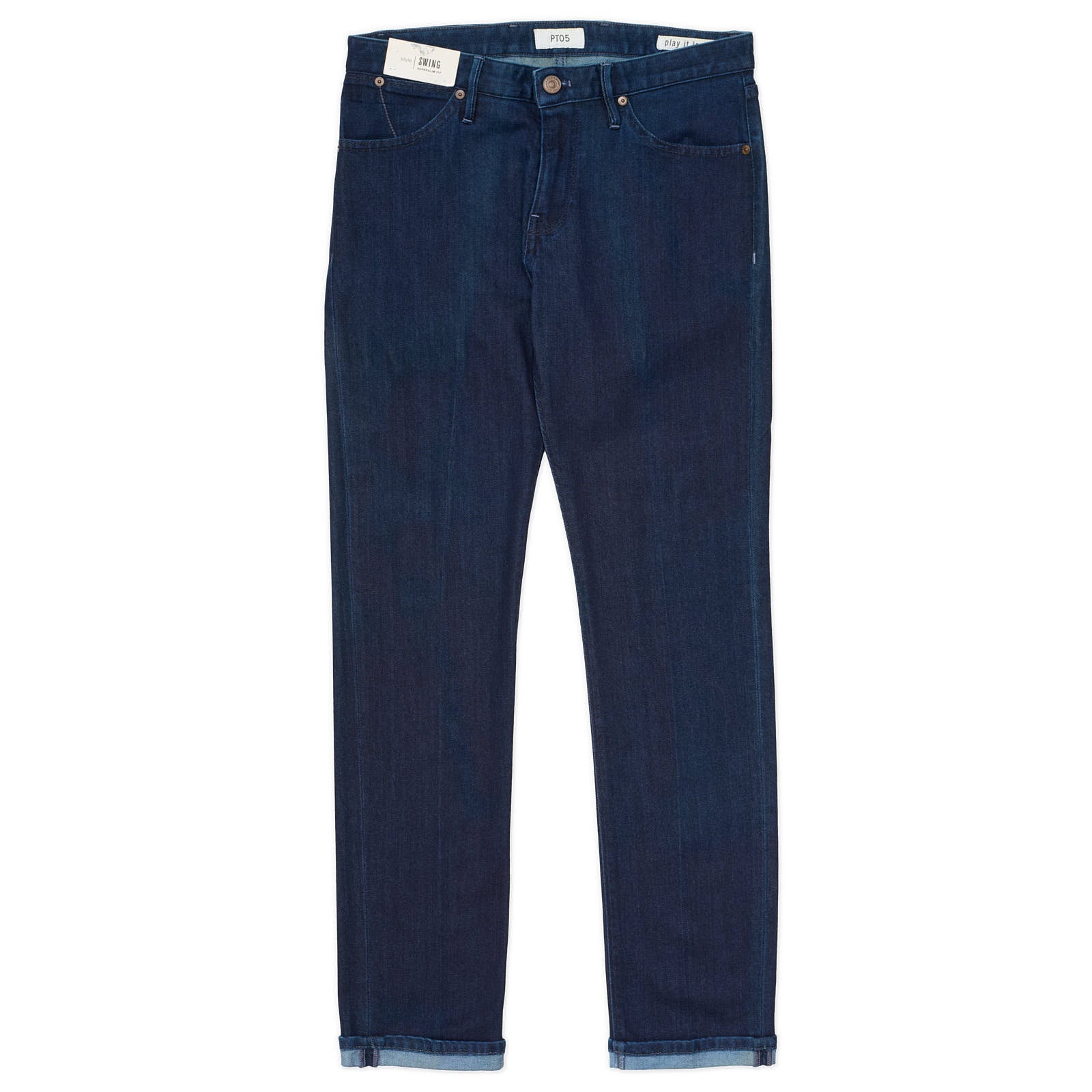 PT05 "Swing" Indigo Blue Cotton-Polyester Stretch Superslim Jeans NEW US 30