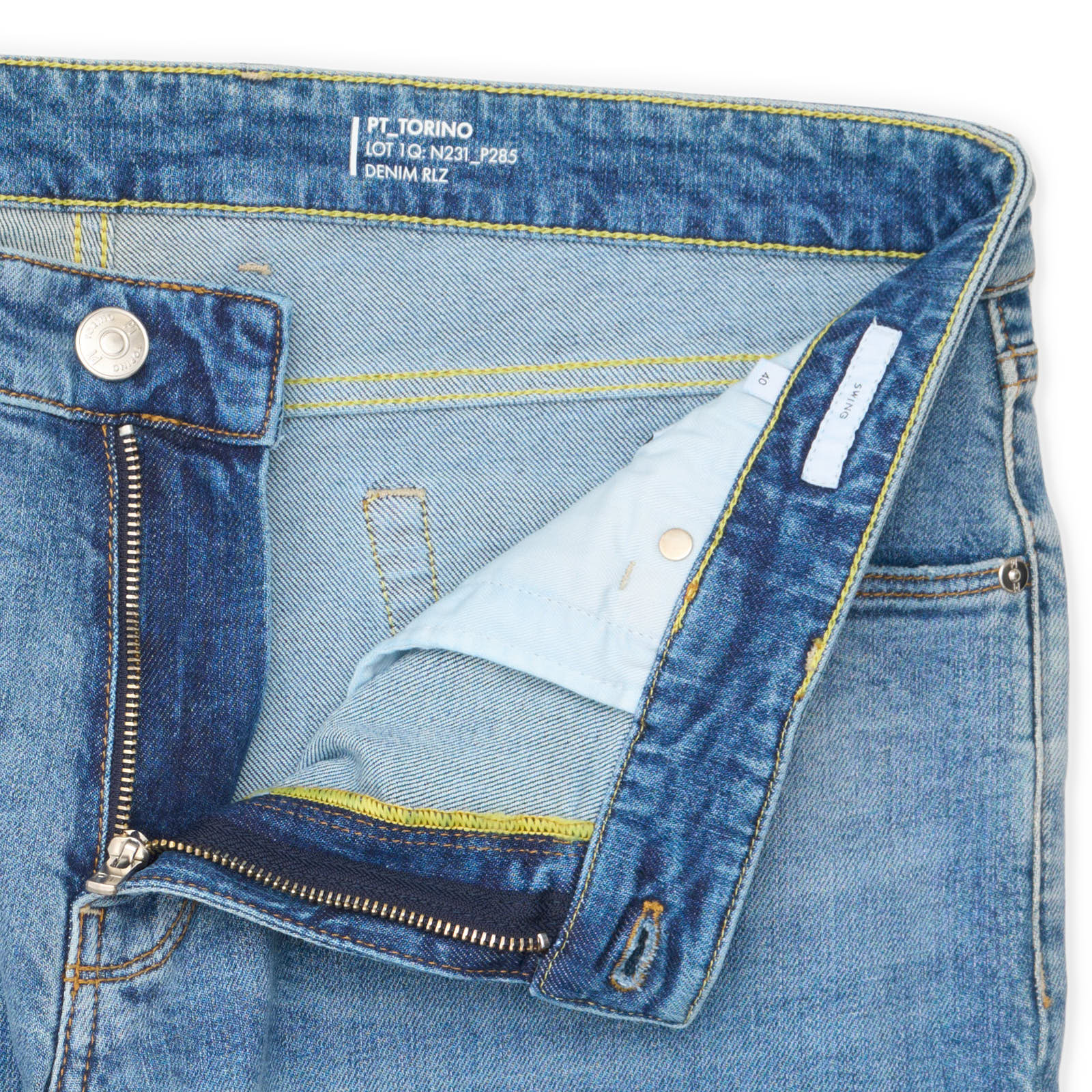 PT05 "Swing" Light Blue Denim Cotton Slim Fit Jeans Pants NEW US 40