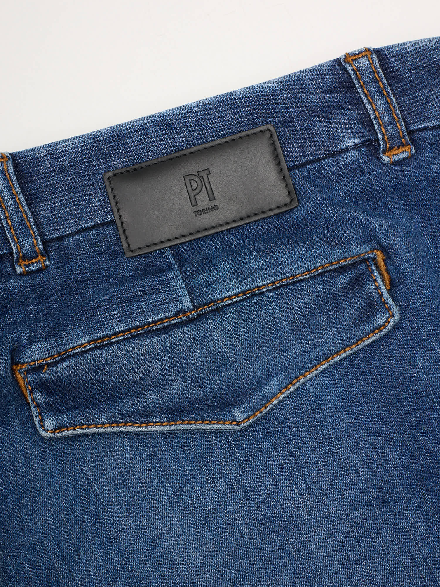 PT PANTALONI TORINO "Jungle" Denim Blue Cotton Slim Fit Stretch Jeans