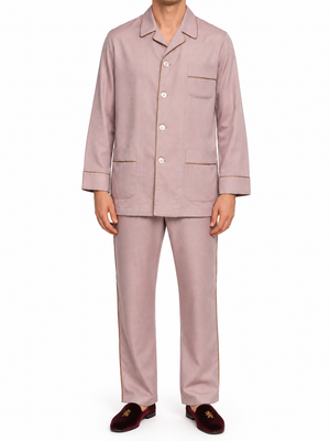 LUIGI BORRELLI Handmade Egyptian Cotton Dusty Rose Pajama Set