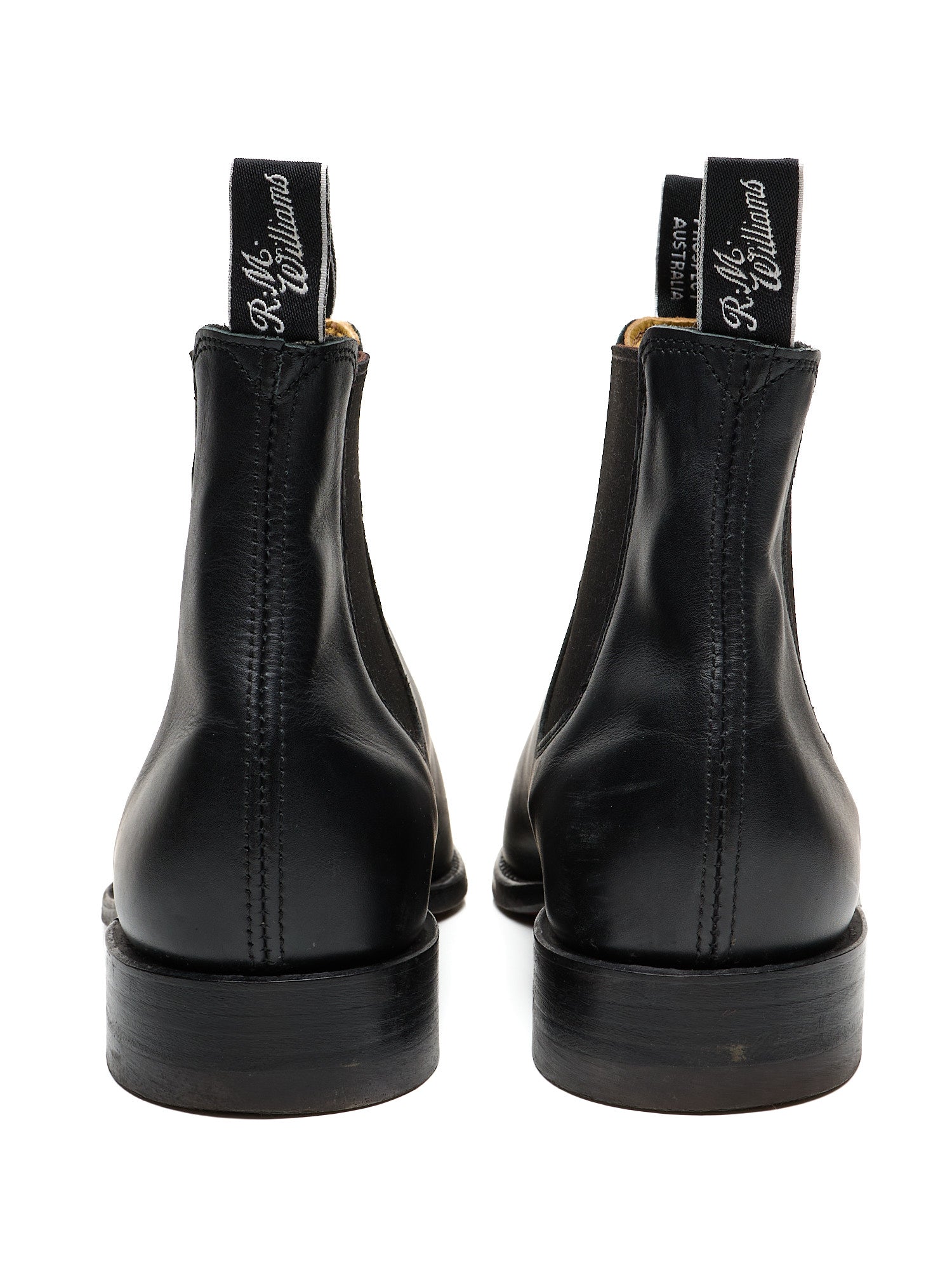 R. M. WILLIAMS Australia Signature Craftsman Black French Veal-Calf Chelsea Boots