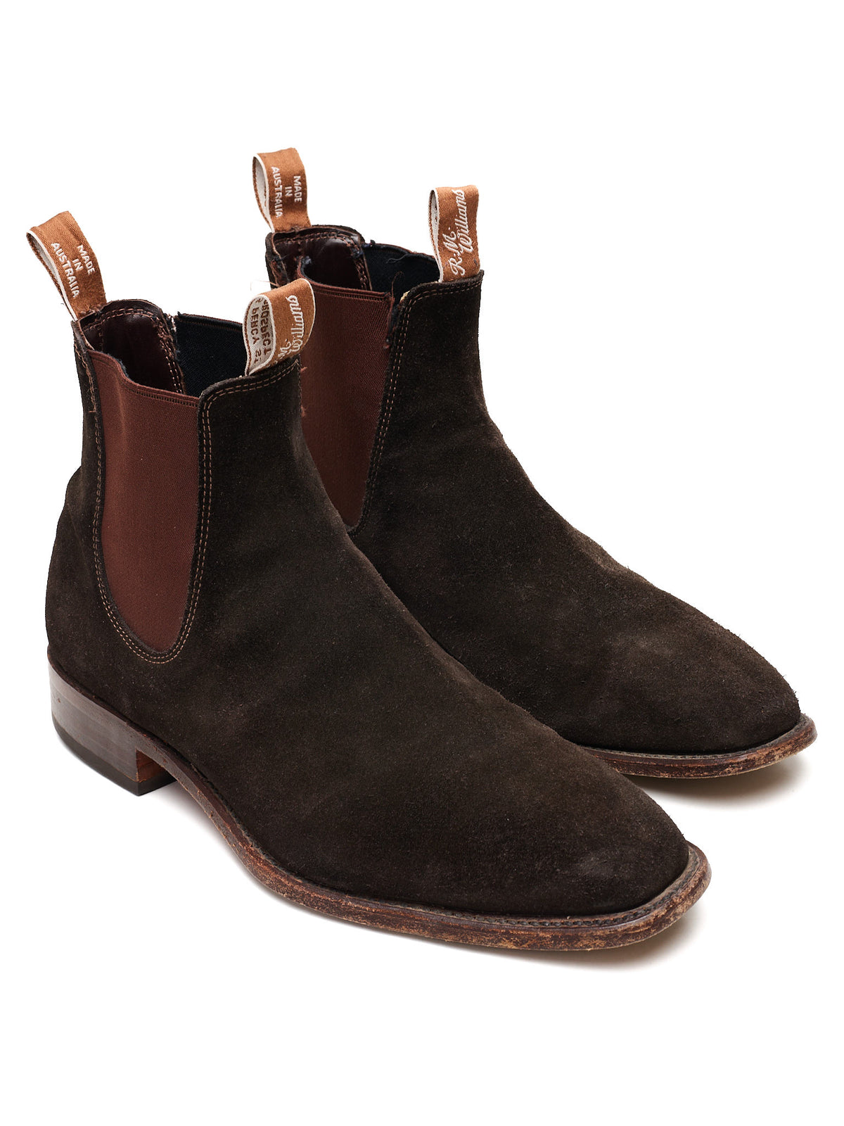 R. M. WILLIAMS Australia Craftsman Chocolate Suede Leather Chelsea Boots