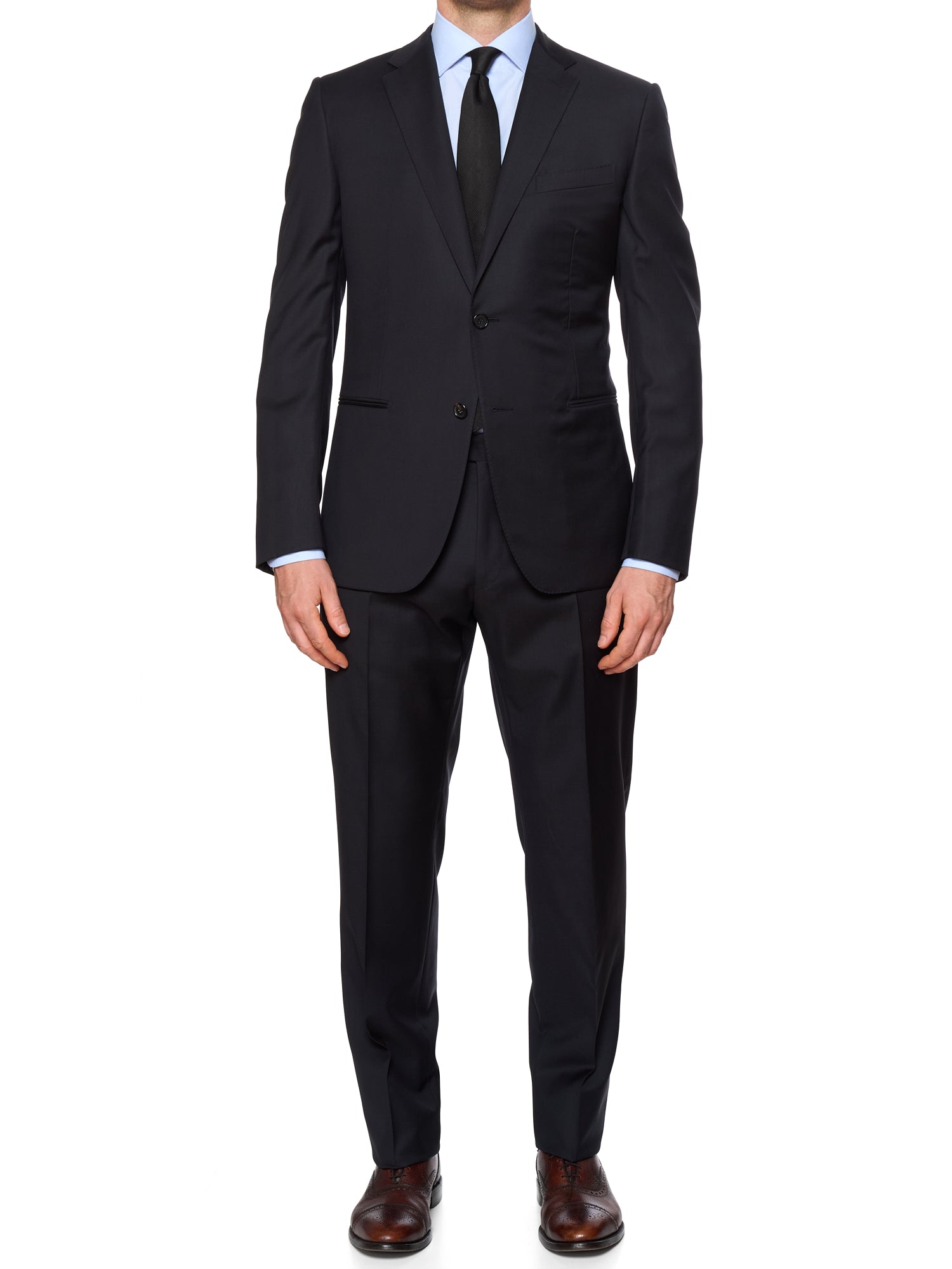 RAFFAELE CARUSO "Miura Parma" Blue Loro Piana Super 150's Tasmanian Suit Slim