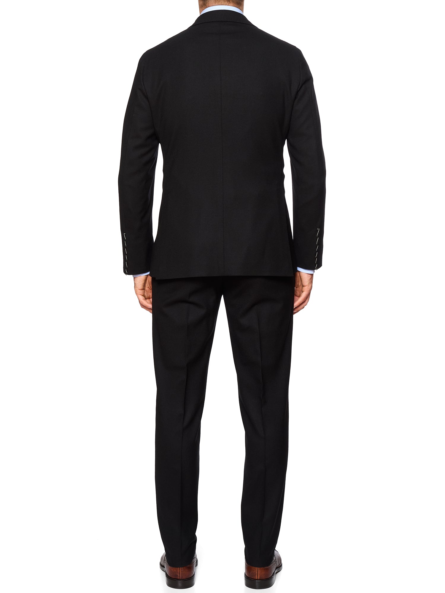 RAFFAELE CARUSO "Aida" Black Houdini Stretch Wool DB Suit NEW